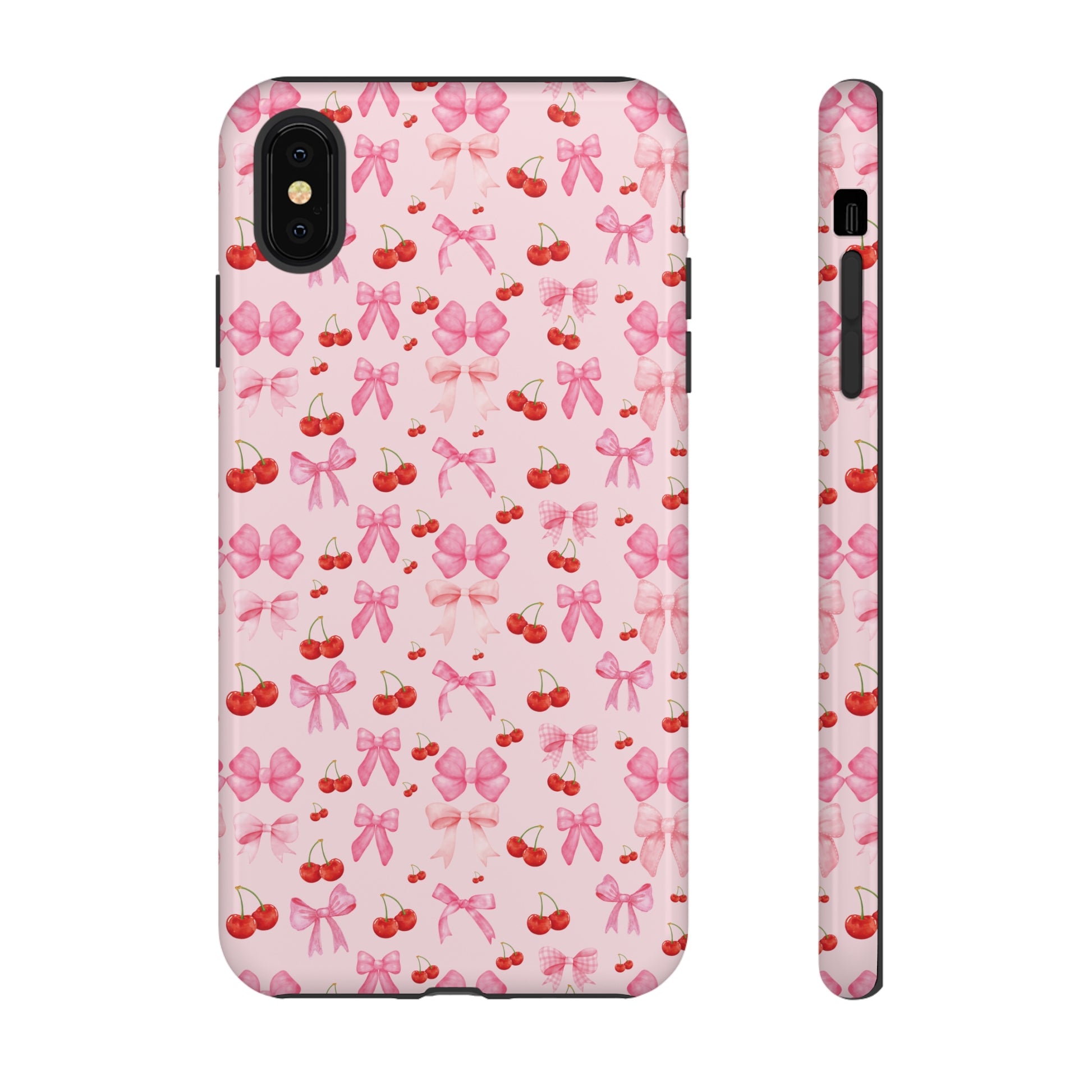 Coquette phone case Cherry Coquette Ribbon Bow iPhone Case Fruity, Girly Gift for Her Phone 15, Samsung iPhone Samsung Gift for Her Case iPhone 15, Samsung iPhone Samsung Accessory Gift for Her.