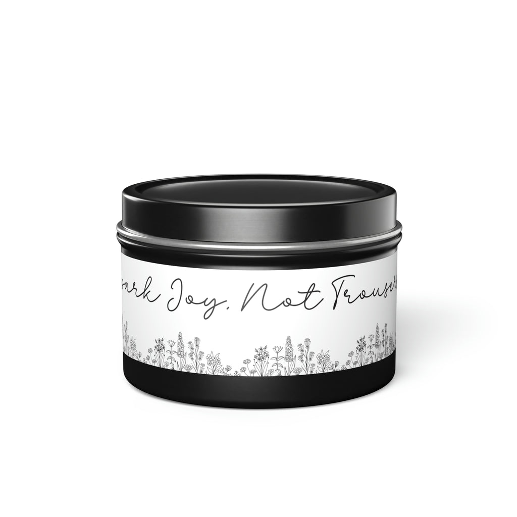 New House Bloom & Glow Elegant Floral Aromas in 4oz/8oz Tin Candles Essence of Nature Collection Unveil Serenity Romance with Exquisite Botanical Scents. Pure Harmony & Grace..