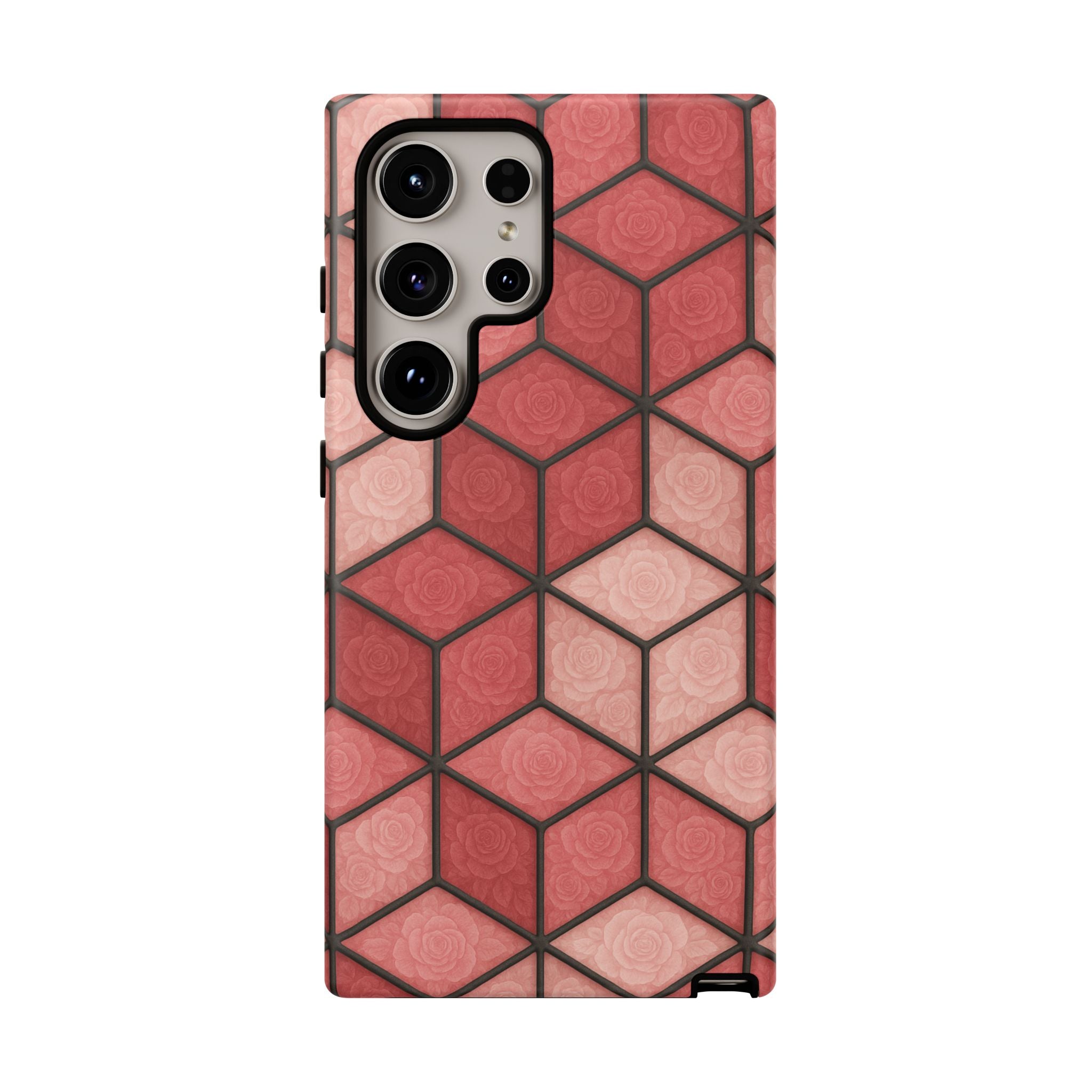 Geometric Stained Glass Illusion Phone Case Colorful Abstract Art, Aesthetic Protective Cover for iPhone, Samsung & Google, Unique Gift Idea Mom