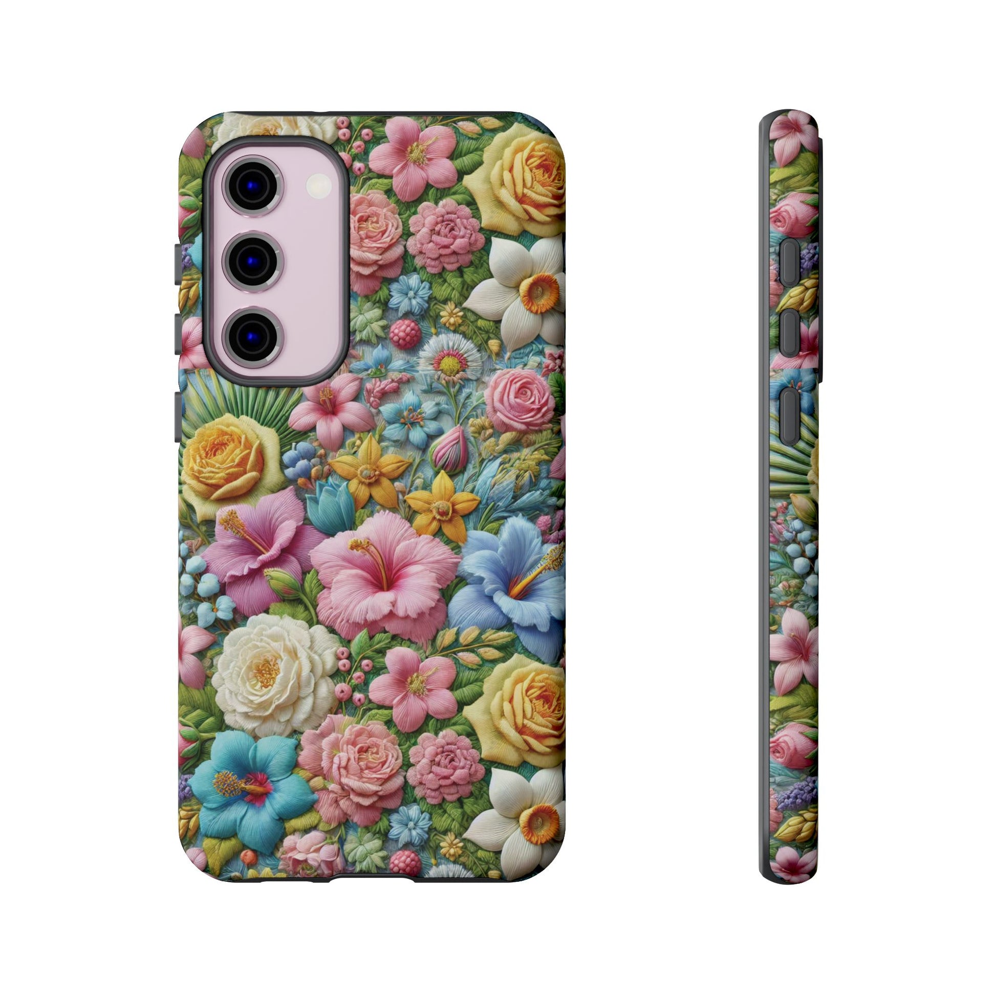 Elegant Pastel Flower Phone Case – Beautiful Floral Design, Durable Protection for Your Device, Stylish and Lightweight, Perfect Gift for Flower Lovers