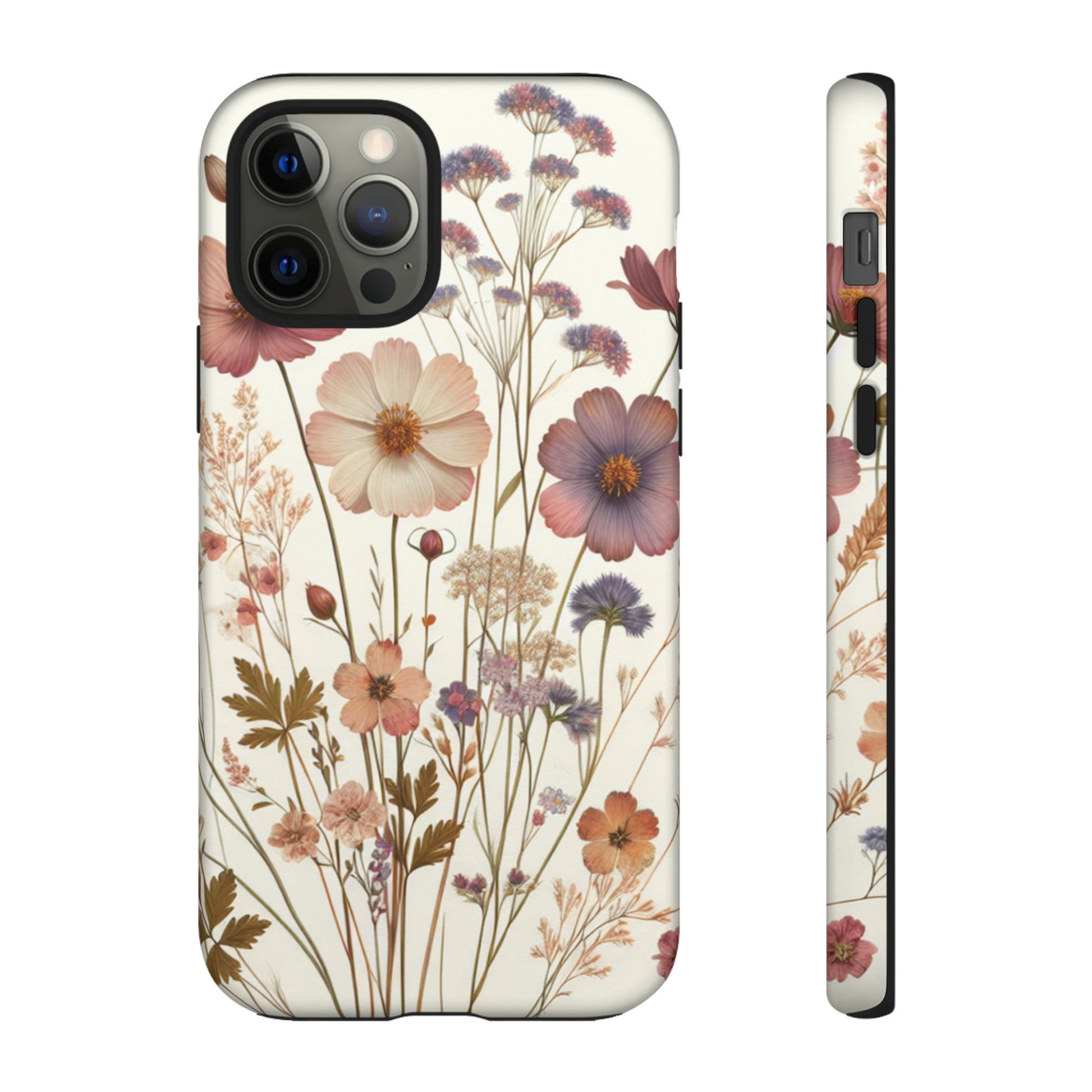 Wildflower Boho Luxury Phone Tough Case Floral Elegant Durable Stylish for Modern Devices iPhone 15, Samsung iPhone Samsung Accessory Gift for Her.