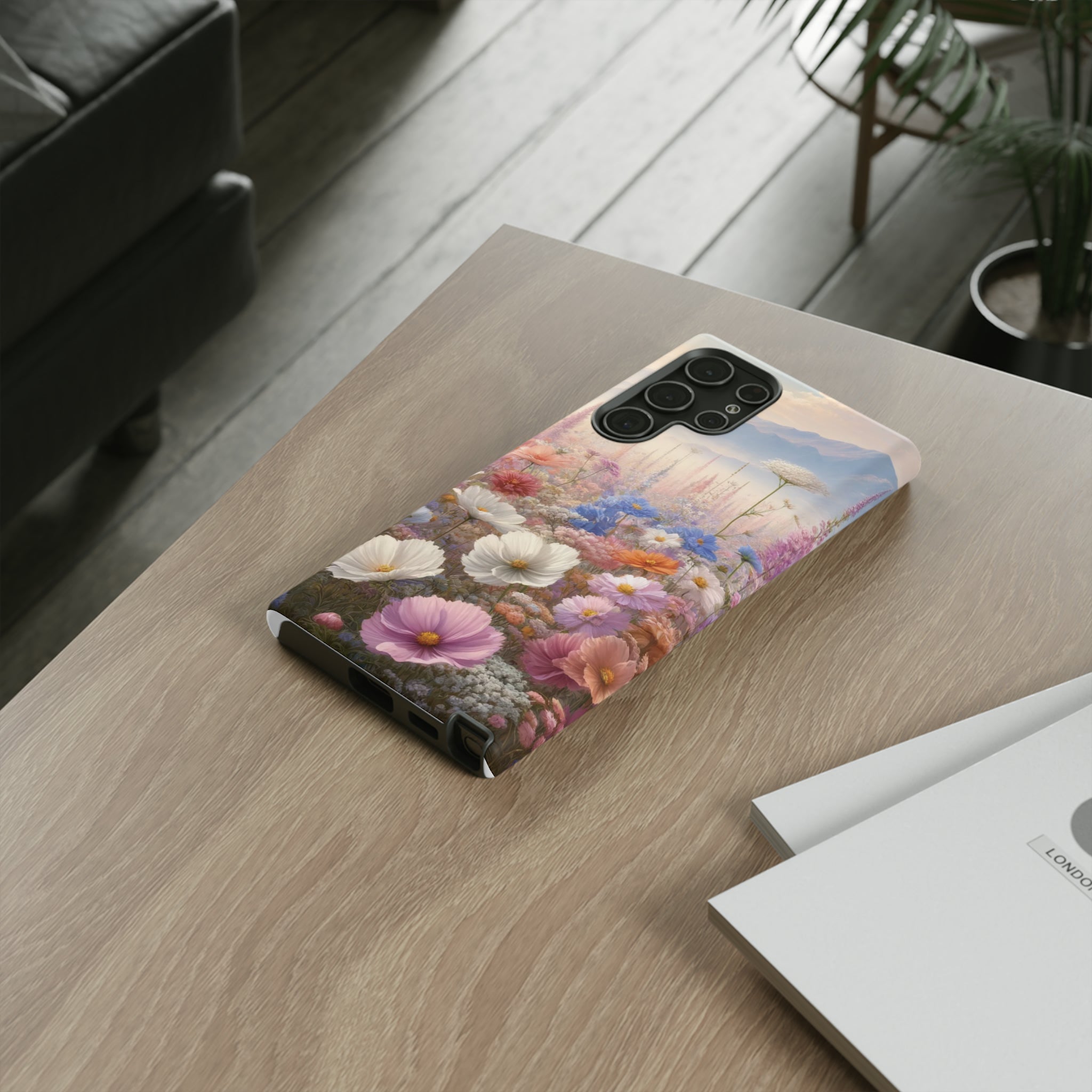 Phone Case Floral Boho Luxury Tough Case Floral Elegant Durable Stylish for Modern Devices iPhone 15, Samsung iPhone Samsung Accessory Gift for Her.