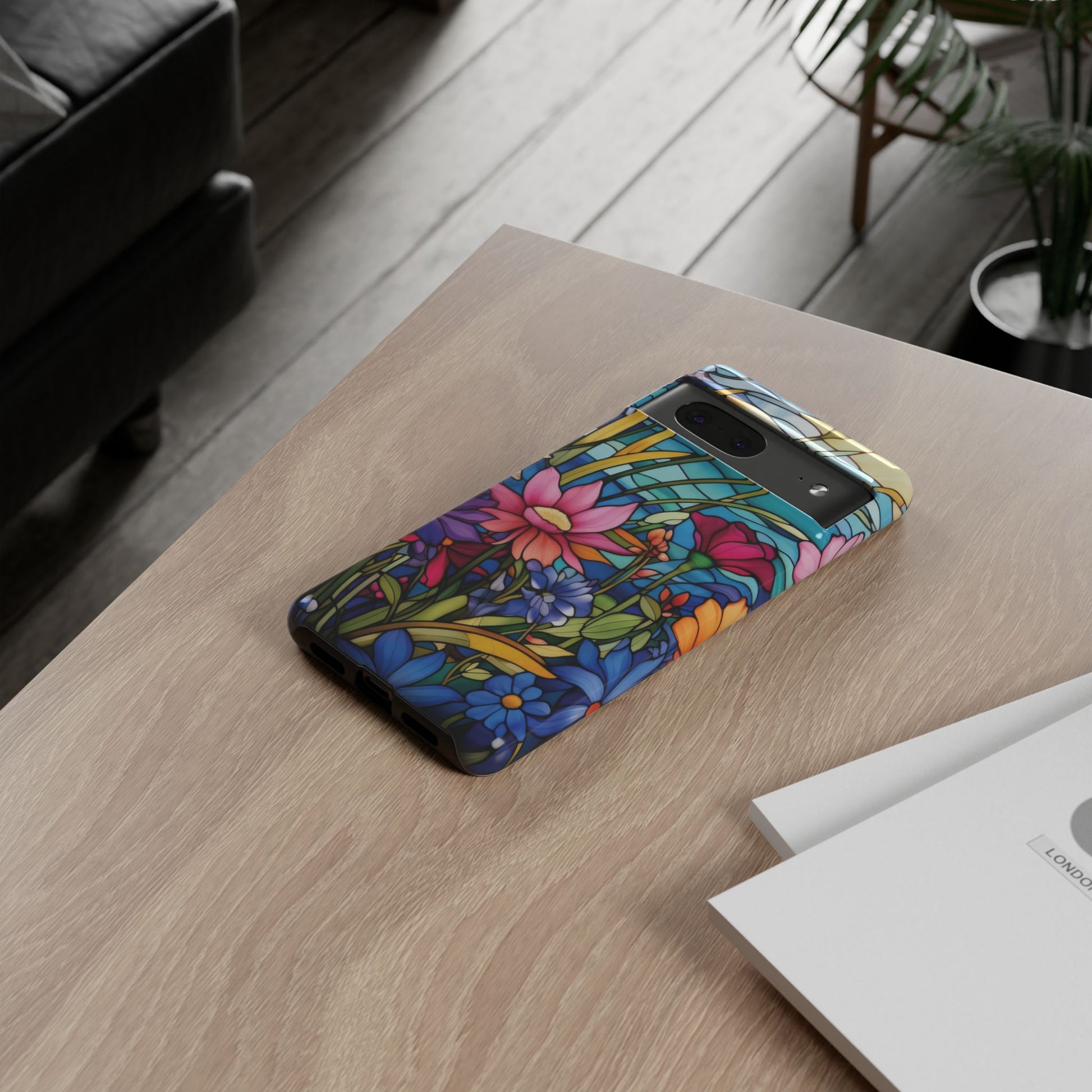 Wildflowers Stain Glass Illusion Phone Case Unique Holiday Protection for Your Device | Stylish & Durable Cover Gift for Her Phone 15, Samsung iPhone Samsung Accessory Gift for Her