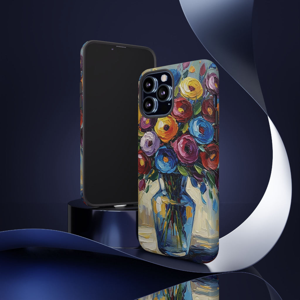 Floral Luxury Oil Painting Illusion Tough Case — Floral Art Phone Case for Art Lovers