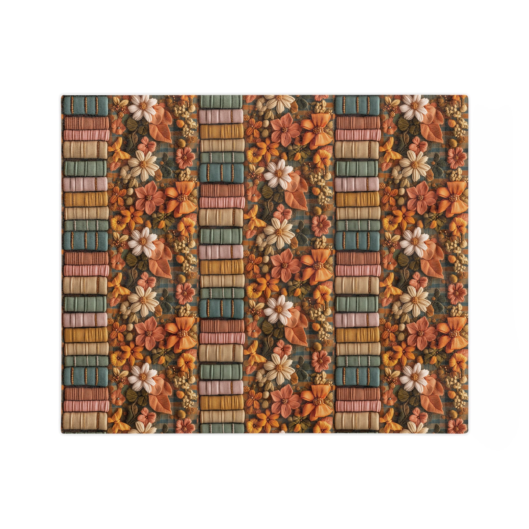 Cozy Boho Fall Minky Blanket 3D Illusion Books & Bows Design | Perfect for Autumn Comfort, Warmth, and Style | Ideal Gift for Book Lovers and Fall Enthusiasts Housewarming Gift Throw - MRSBYVALLE