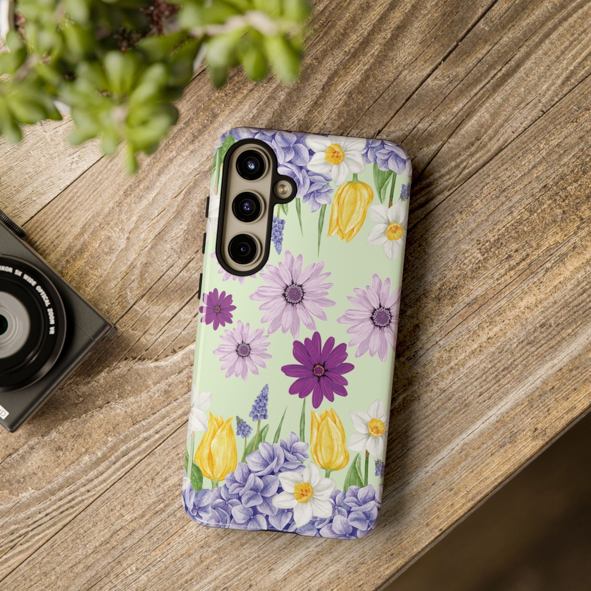 Lavender Yellow Flower Phone Case – Stylish Protective Cover for iPhone & Samsung, Botanical Design, Perfect Gift for Spring & Everyday Elegance