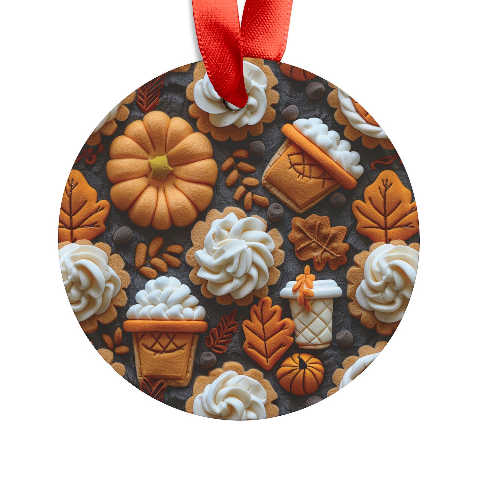 Fall Charming 3D Clay Pumpkin Spice Illusion House Ornament Festive Holiday Captivating Optical Perfect for Christmas Tree, Gift Acrylic with Ribbon Perfect Gift for Tree, Home, Holiday Keepsake Ideal for Tree Trimming - MRSBYVALLE