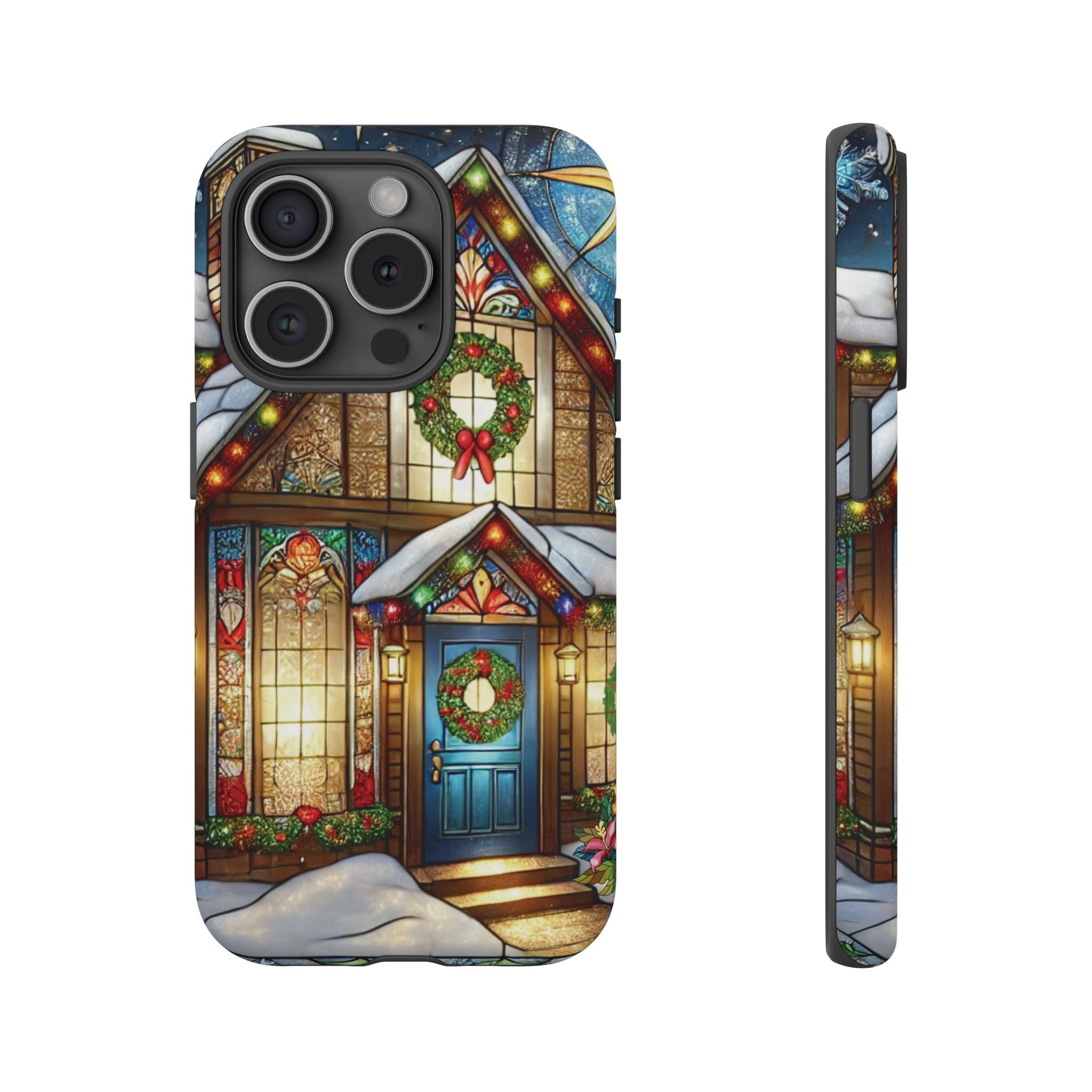Phone Case - Stain Glass Christmas Unique Holiday Protection Gift for Her