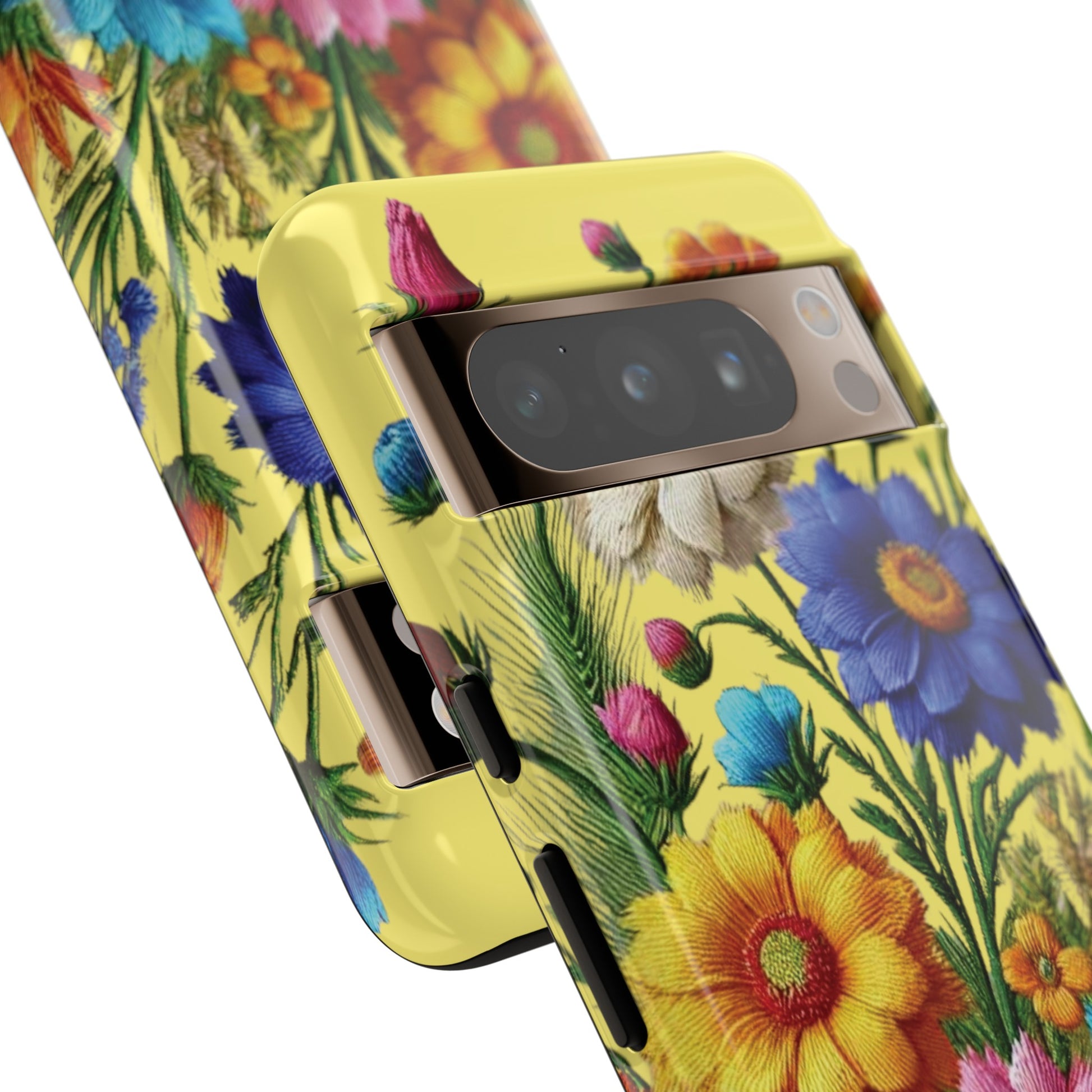 Phone Case Yellow Bright Floral Protective Phone Case Gift for Her Phone 15, Samsung iPhone Samsung  iPhone 15, Samsung iPhone Samsung Accessory Gift for Her