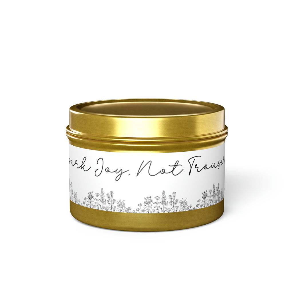 New House Bloom & Glow Elegant Floral Aromas in 4oz/8oz Tin Candles Essence of Nature Collection Unveil Serenity Romance with Exquisite Botanical Scents. Pure Harmony & Grace..
