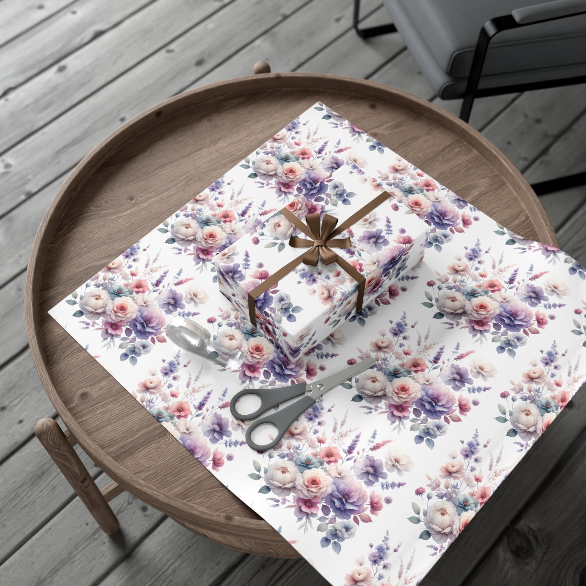 Pastel Wildflowers Gift Wrap It's Perfect for Weddings, Bridal & Baby Showers Eco-Friendly, Vibrant Design in Matte/Satin, All Occasion.