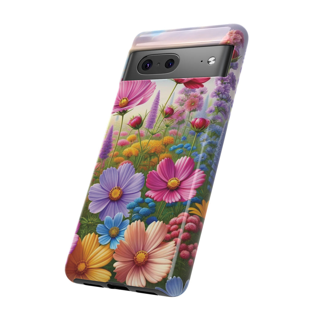 Bright Floral Phone Case Durable for iPhone Samsung Gift iPhone 15, 14, 13 Samsung Pixel Gift for Mom Accessory Gift for Her
