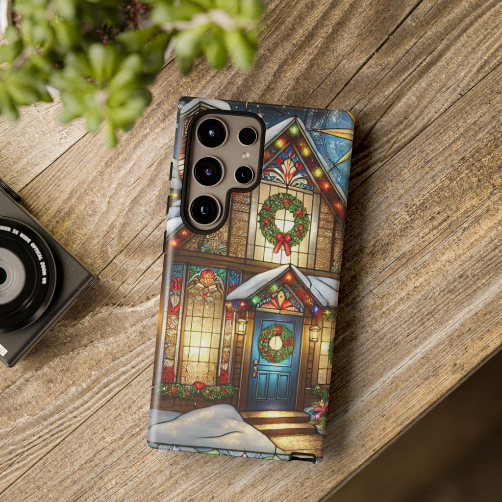 Phone Case - Stain Glass Christmas Unique Holiday Protection Gift for Her
