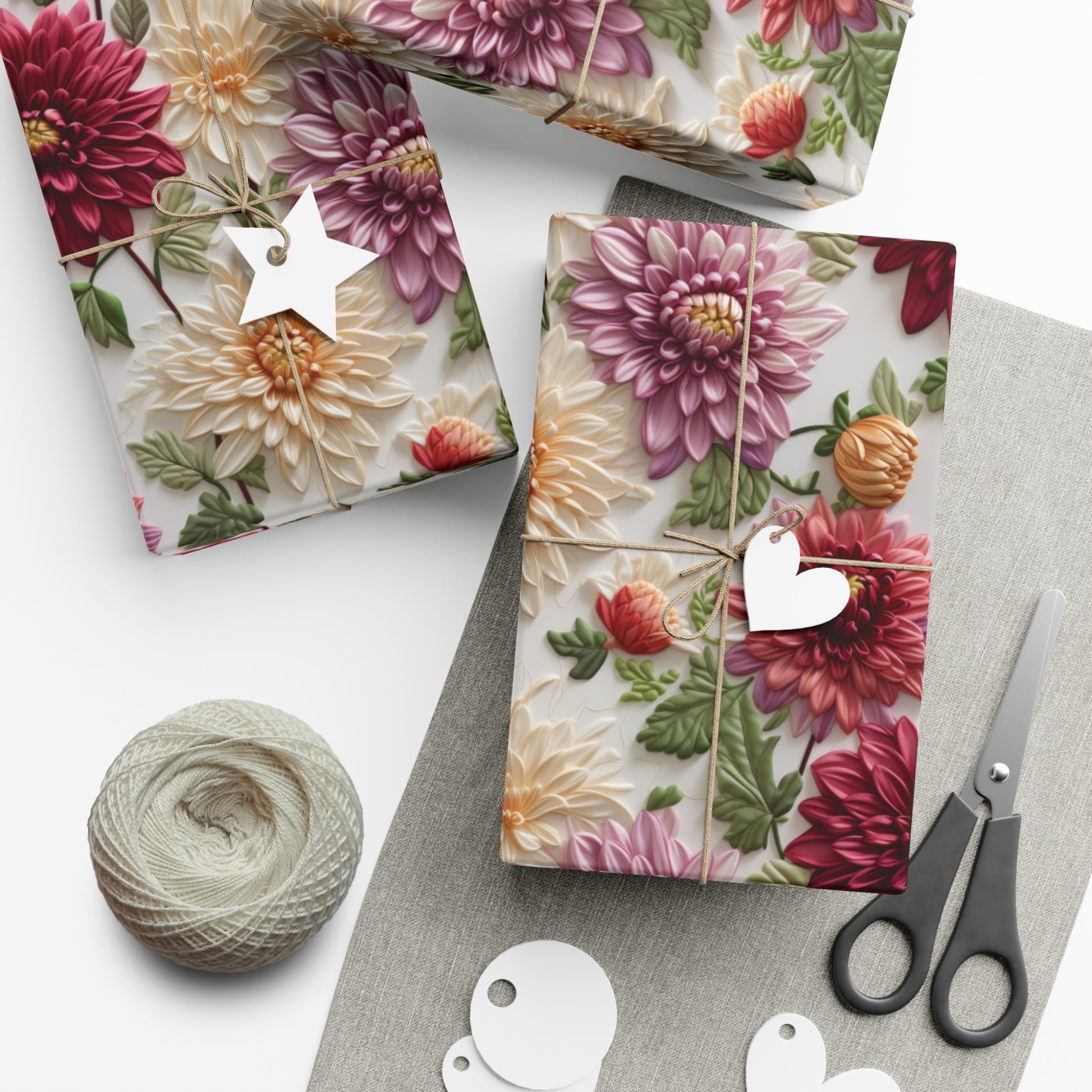 Elegant Fall Floral Wrapping Paper | Autumn-Inspired Gift Wrap with Vibrant Seasonal Blooms | Perfect for Thanksgiving, Birthdays, & Special Occasions | Premium Quality Gifts Moms - MRSBYVALLE