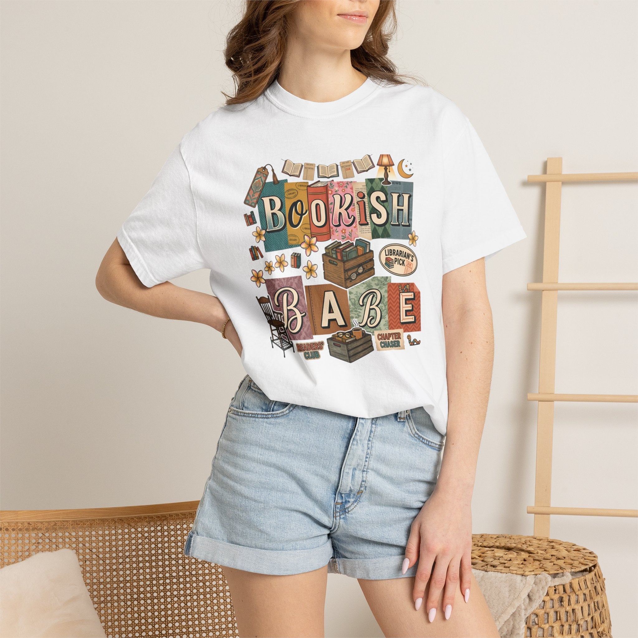 Bookish Babe Reader T-Shirt — Book Lover Tee for Teachers & Avid Readers
