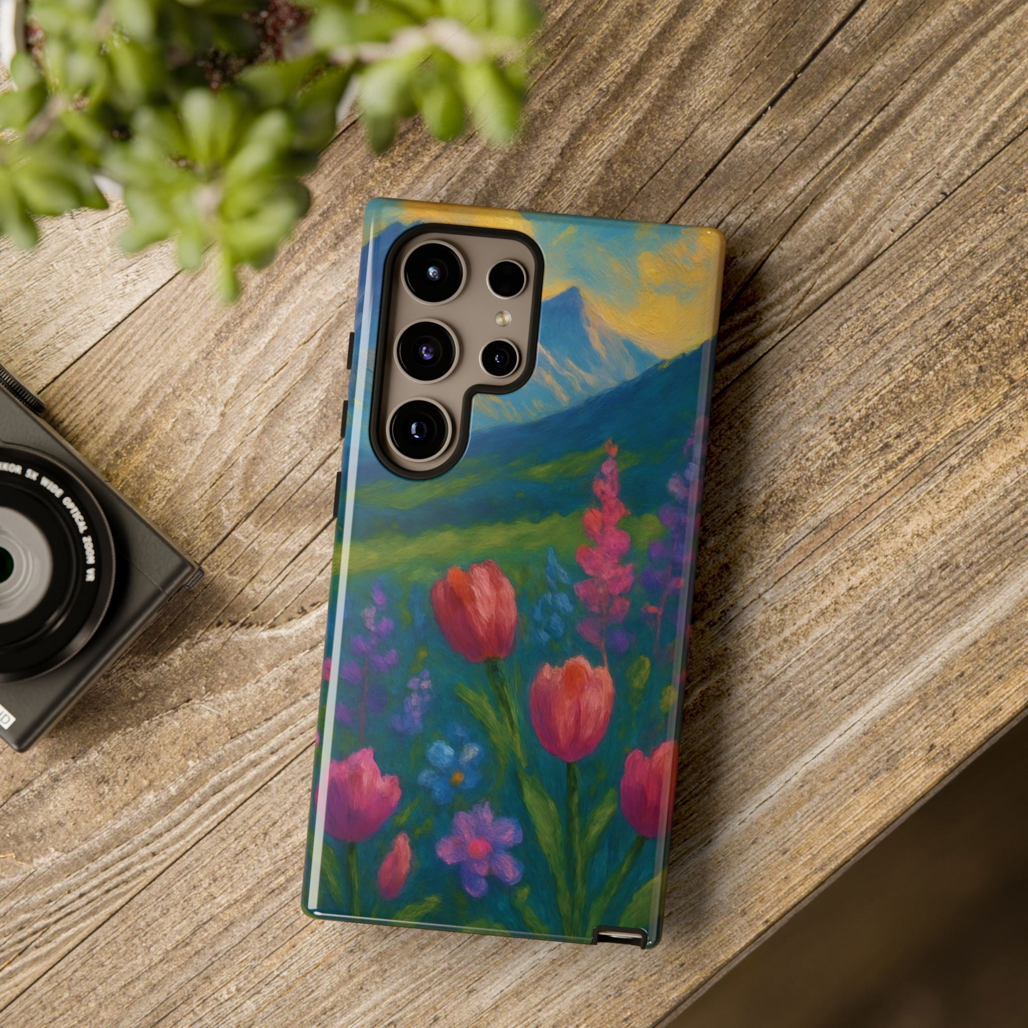 Mountains Wildflowers Phone Case | Vibrant Botanical Floral Design | Nature-Inspired Protective Cover for iPhone & Samsung | Trendy Aesthetic Gift Idea