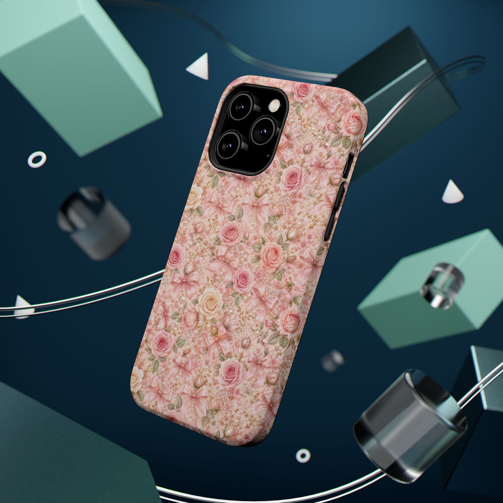 Floral Rose Pattern Magnetic Impact-Resistant Phone Case iPhone and Samsung