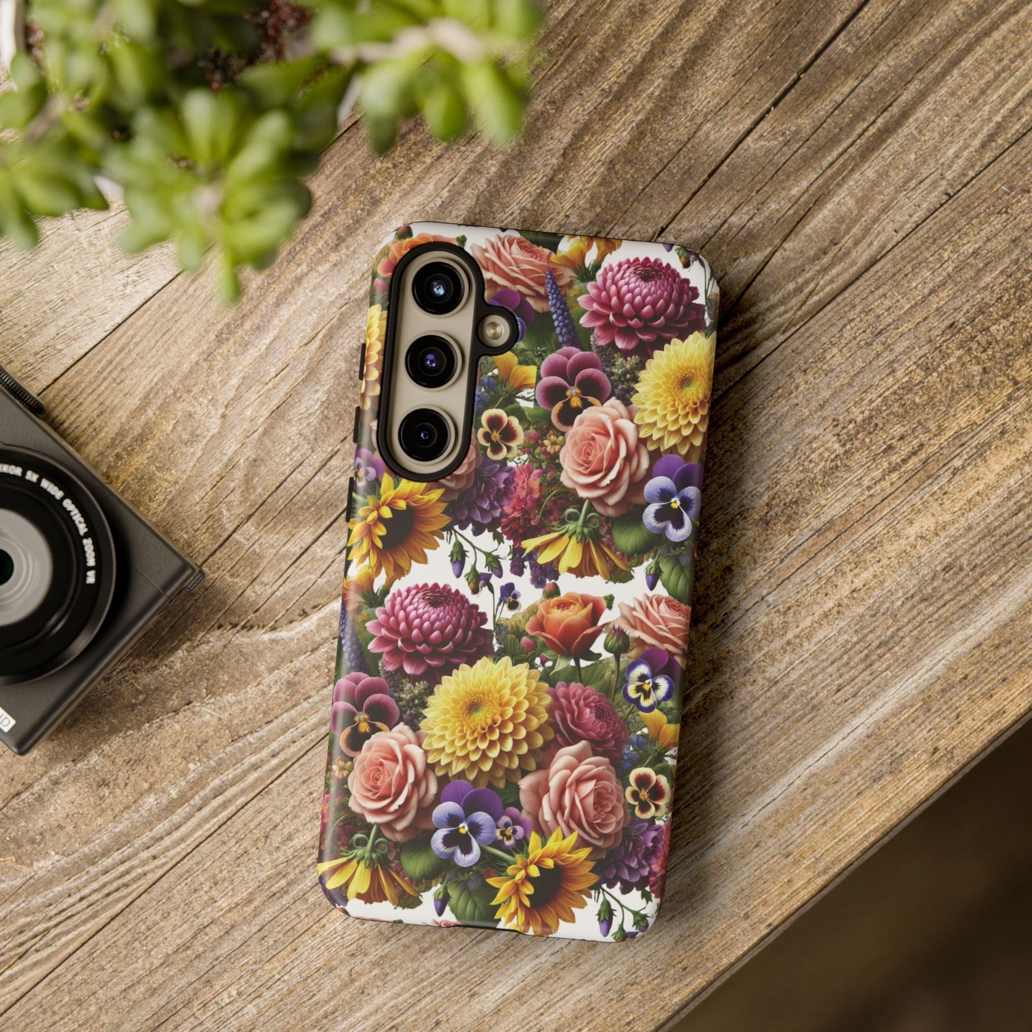 Floral Fall Phone Case for iPhone 16 15 14 13 12  21 23 Samsung, and Pixel | Stylish Protective Cover Gift for Her Perfect for Floral Lover