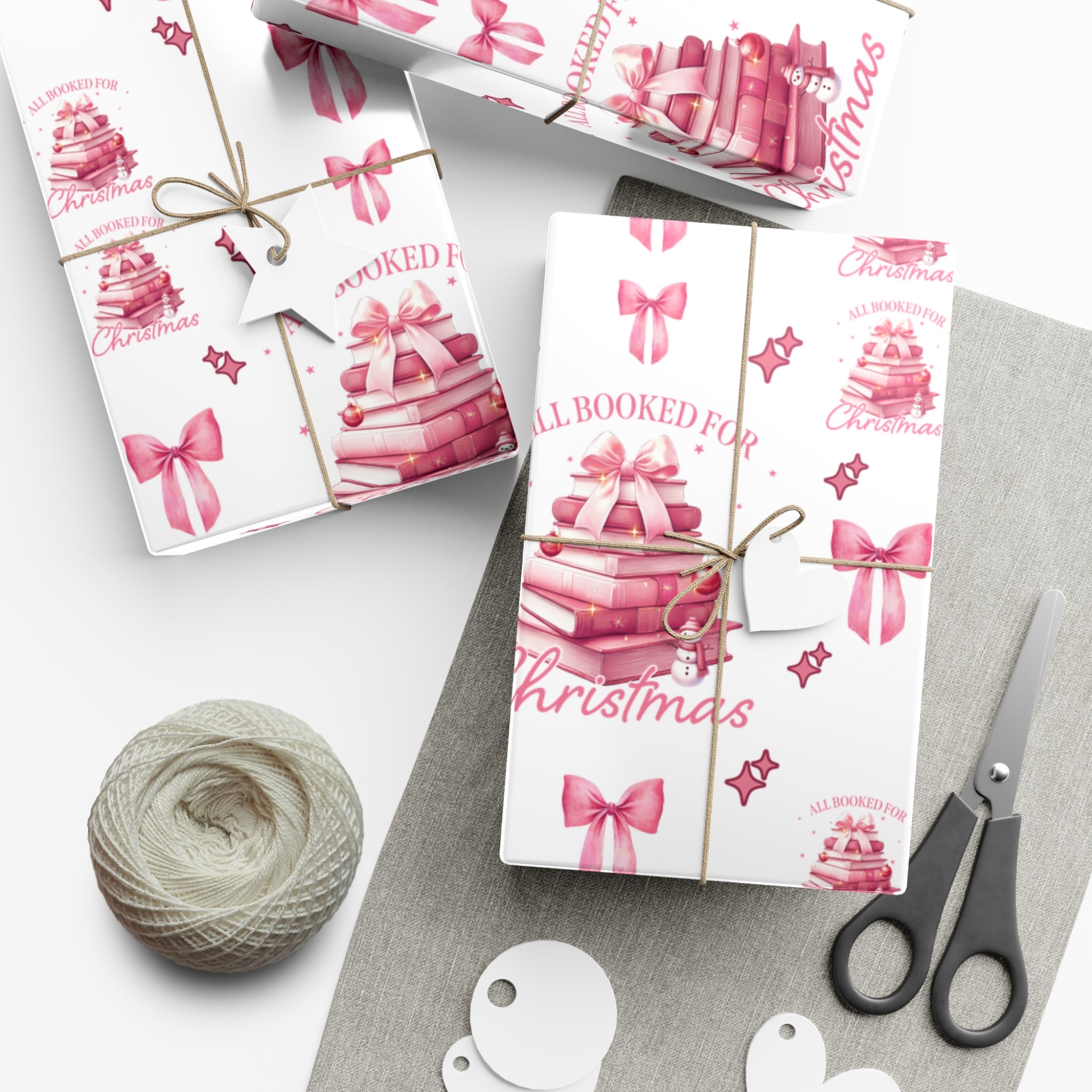 All Booked for Christmas Pink Books & Bows Holiday Edition Perfect for Book Lovers! Celebrate the Joy of Reading with Festive Charm in This Limited Christmas Collection Premium Quality - MRSBYVALLE