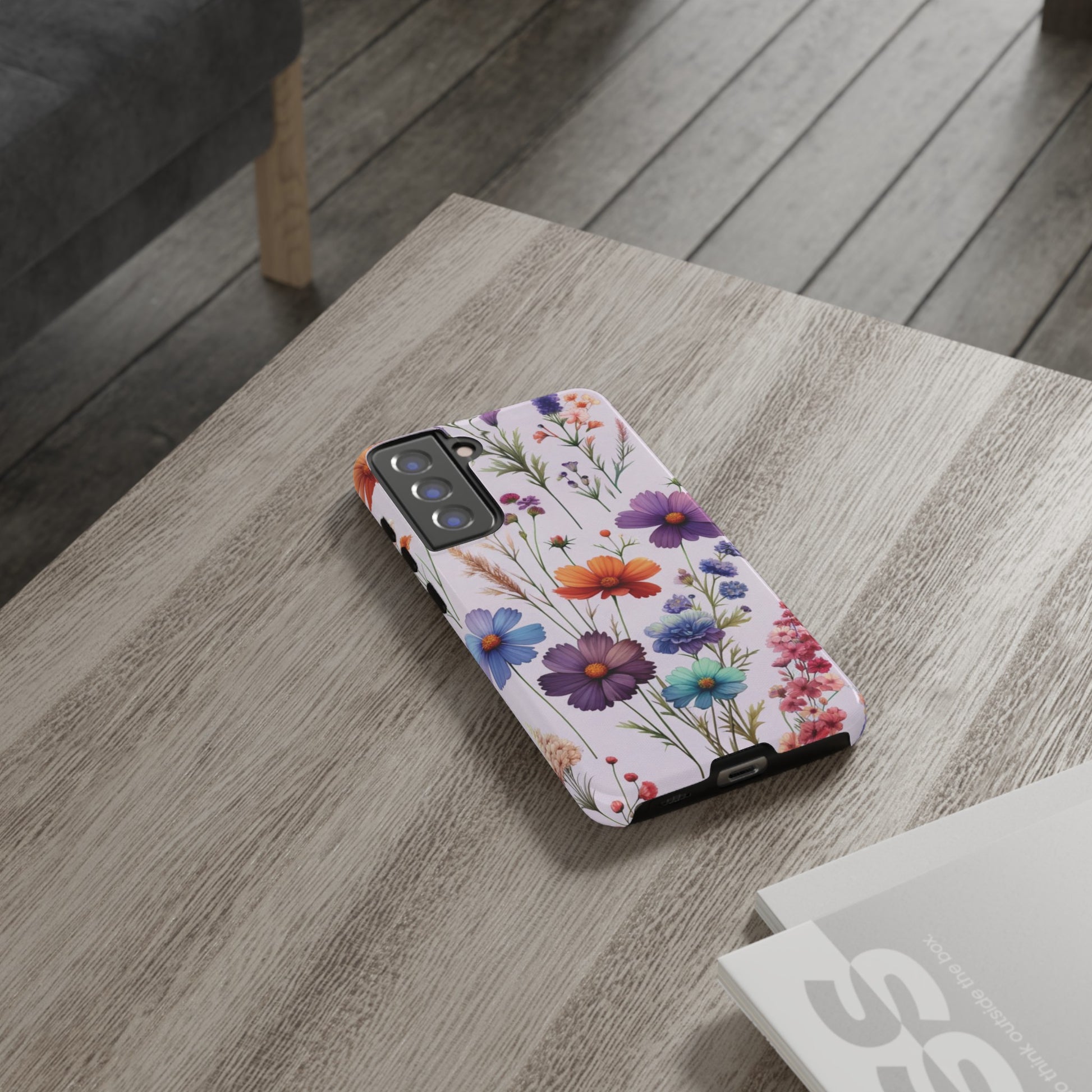 Lavender Wildflowers Protective Phone Case Gift for Her Phone 15, Samsung iPhone Samsung Gift for Her Case iPhone 15, Samsung iPhone Samsung Accessory Gift for Her.