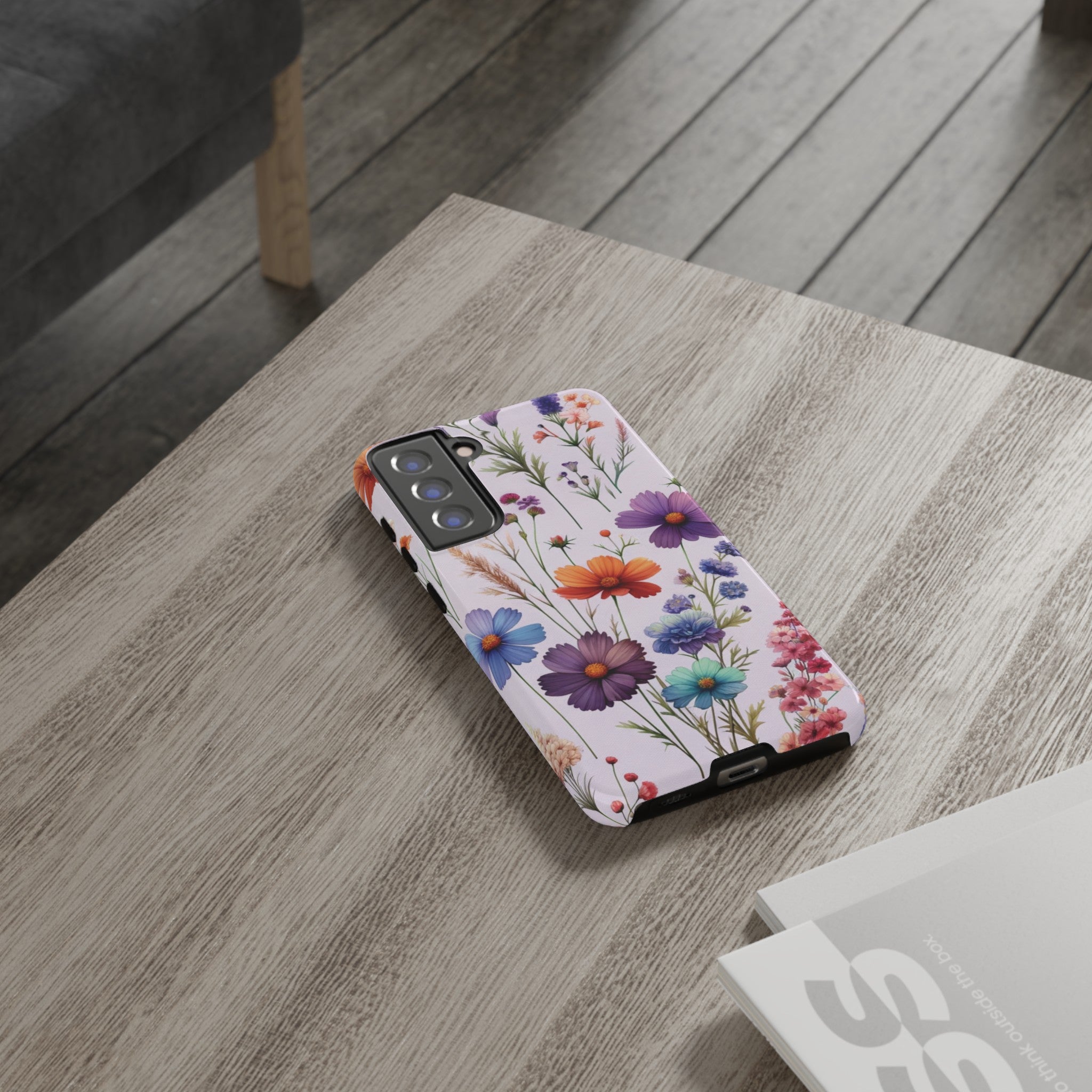 Lavender Wildflowers Protective Phone Case Gift for Her Phone 15, Samsung iPhone Samsung Gift for Her Case iPhone 15, Samsung iPhone Samsung Accessory Gift for Her.