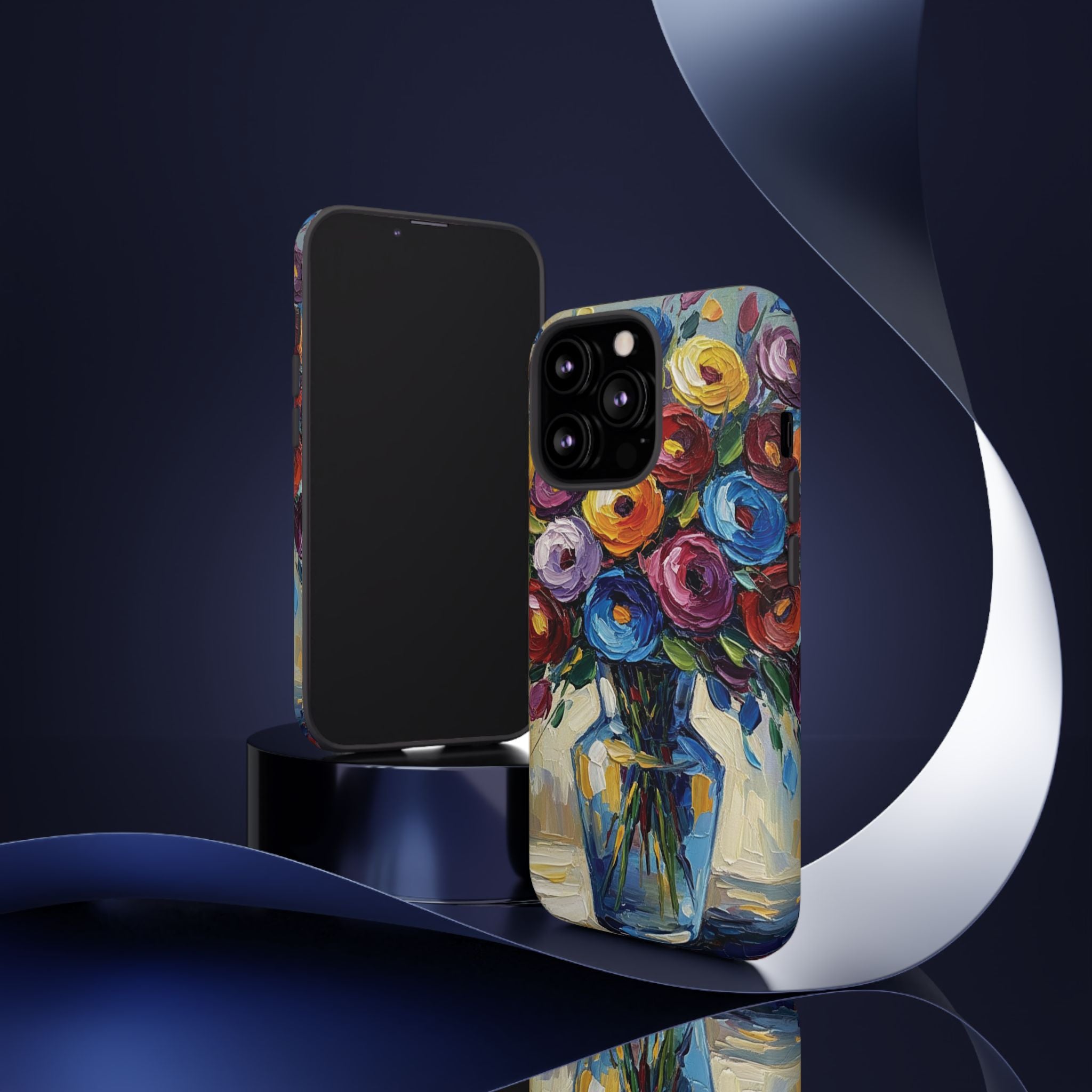 Floral Luxury Oil Painting Illusion Tough Case — Floral Art Phone Case for Art Lovers