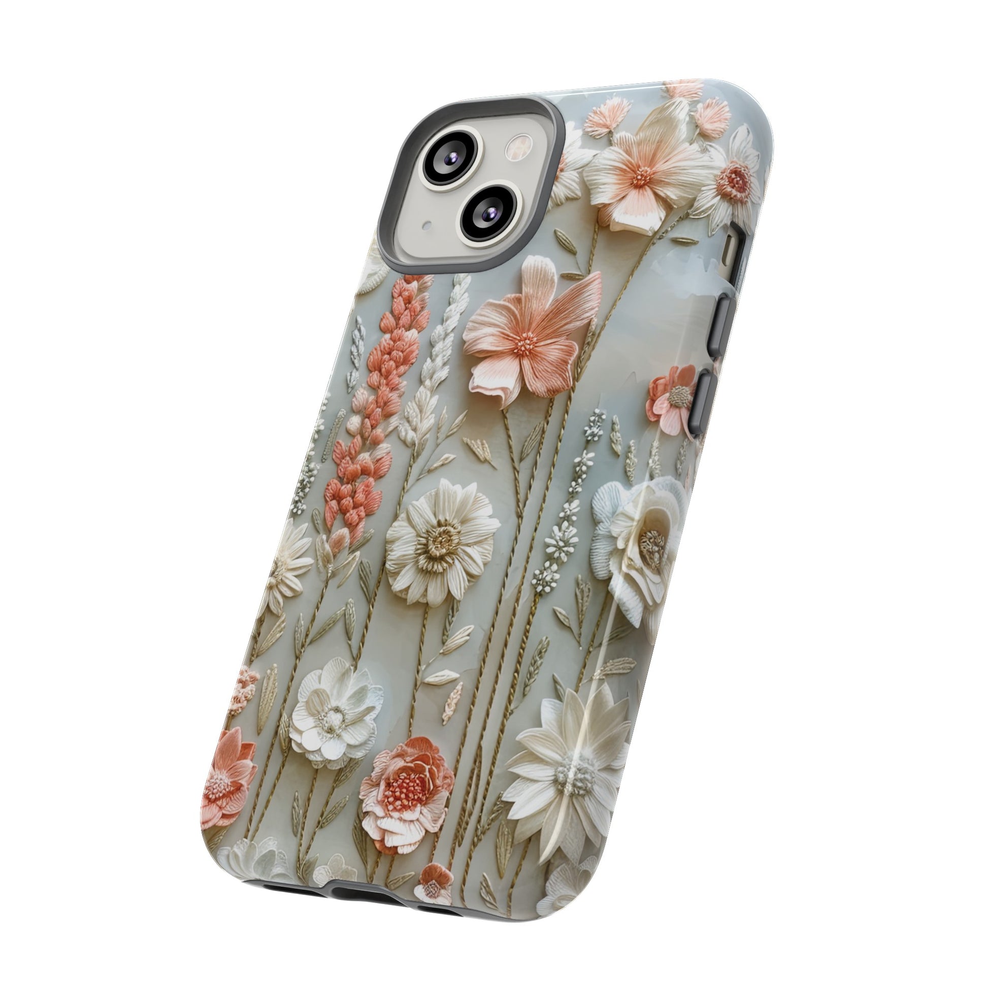 Pastel Wildflowers Protective Phone Case Gift for Her Phone 15, Samsung iPhone Samsung Gift for Her Case iPhone 15, Samsung iPhone Samsung Accessory Gift for Her