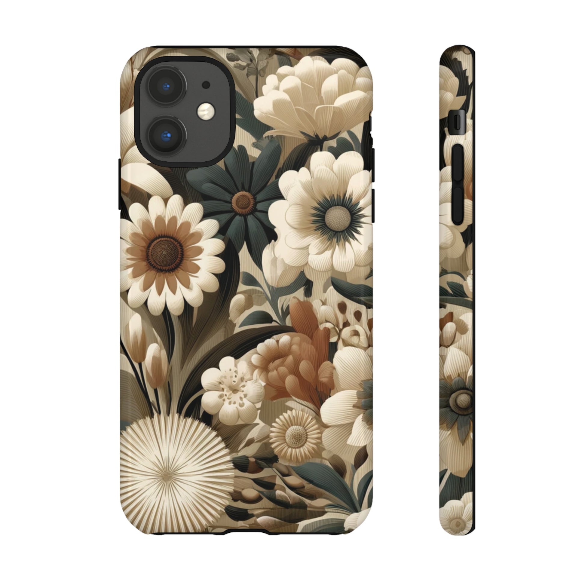 Mid-century Modern Floral Phone Case Durable for iPhone Samsung Gift iPhone 15, 14, 13 Samsung Pixel Gift for Mom Accessory Gift for Her