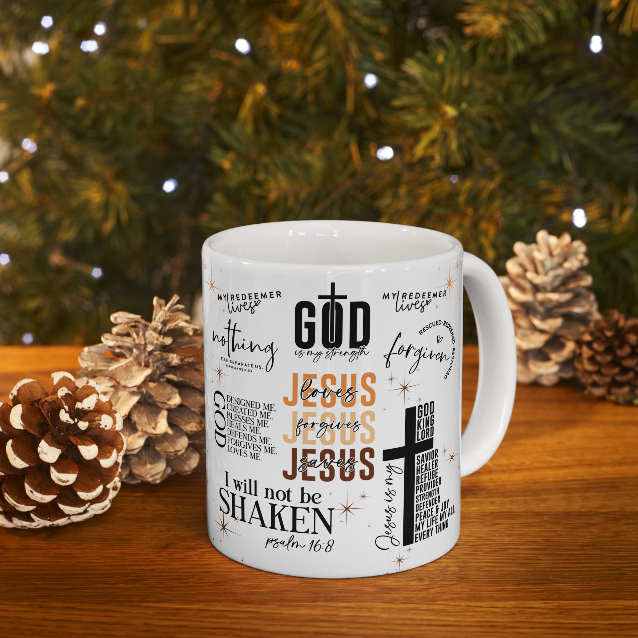 Jesus Quotes Bible Verse Mug All-Over Scripture Design 11oz/15oz, Dishwasher & Microwave Safe, Christian Gift for Coffee, Tea & Hot Chocolate Lovers Gift for Mom
