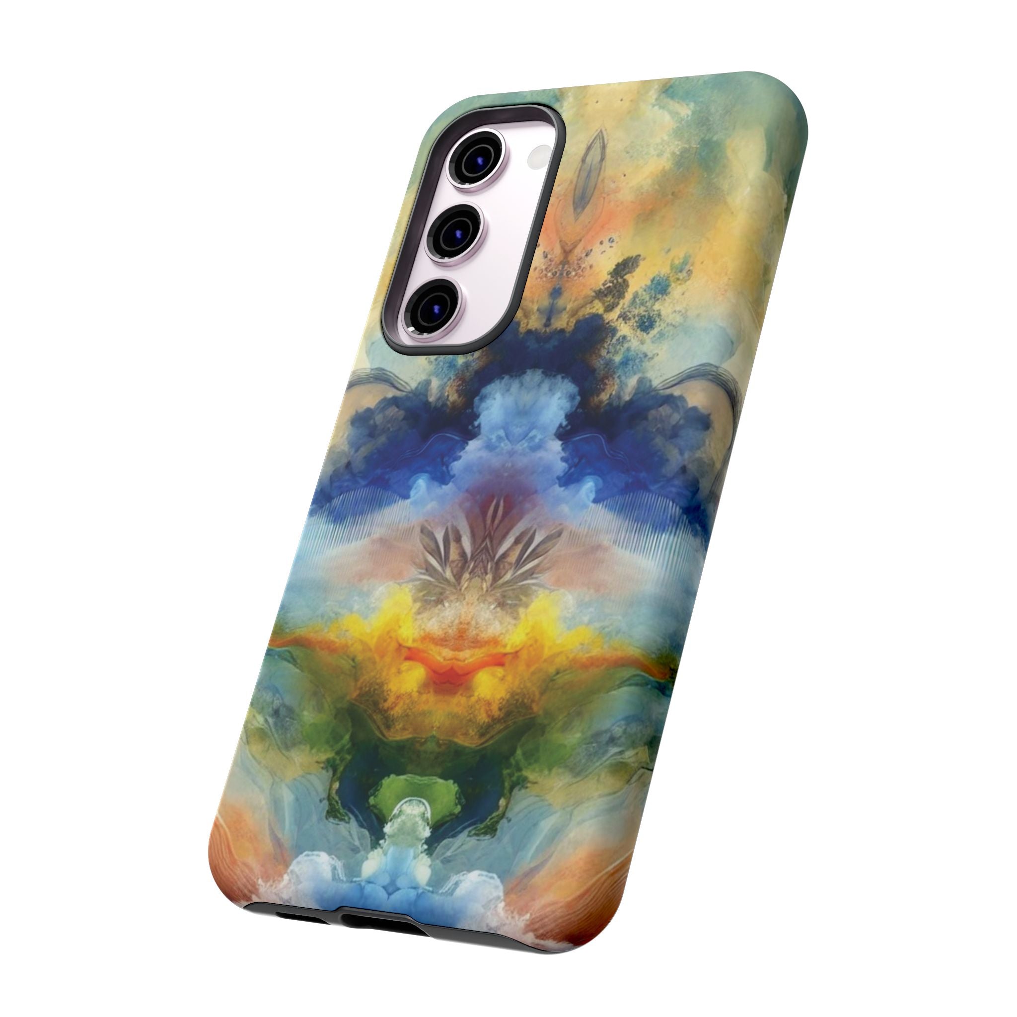 Coque de téléphone abstraite aquarelle moderne compatible avec iPhone, Samsung et plus – Protection élégante et durable avec un design artistique éclatant, cadeau parfait pour elle