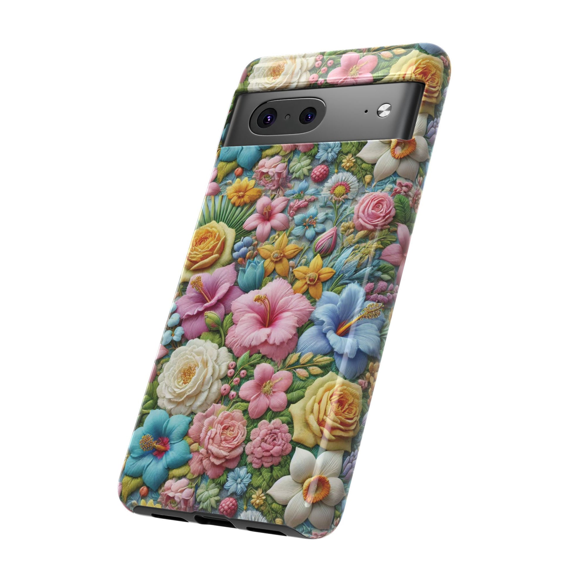 Elegant Pastel Flower Phone Case – Beautiful Floral Design, Durable Protection for Your Device, Stylish and Lightweight, Perfect Gift for Flower Lovers