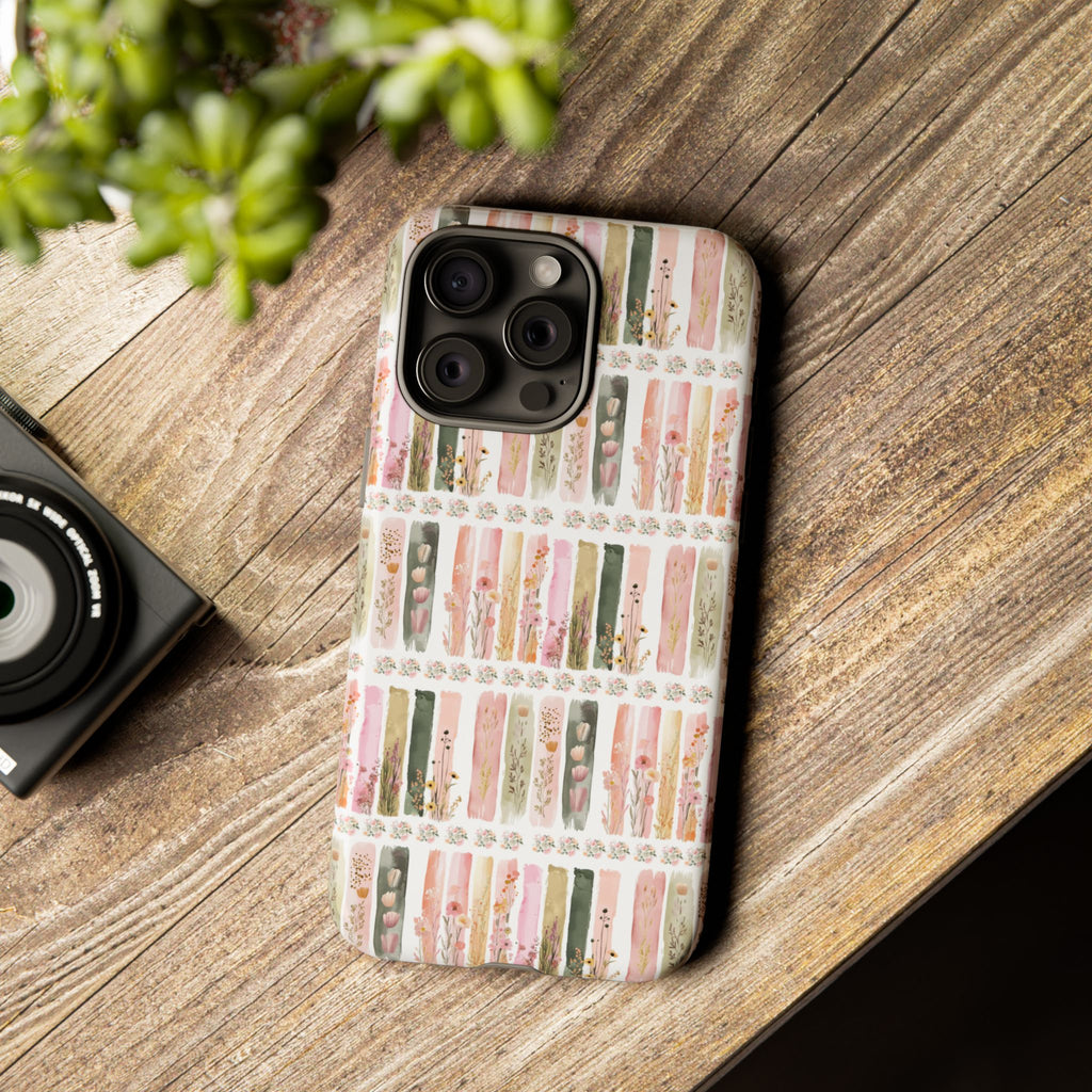 Pastel Brushstroke Floral Phone Case Soft Illusion Flower Design, Aesthetic Protective Cover, Feminine Style, Cute Gift for Her, Fits Most Models
