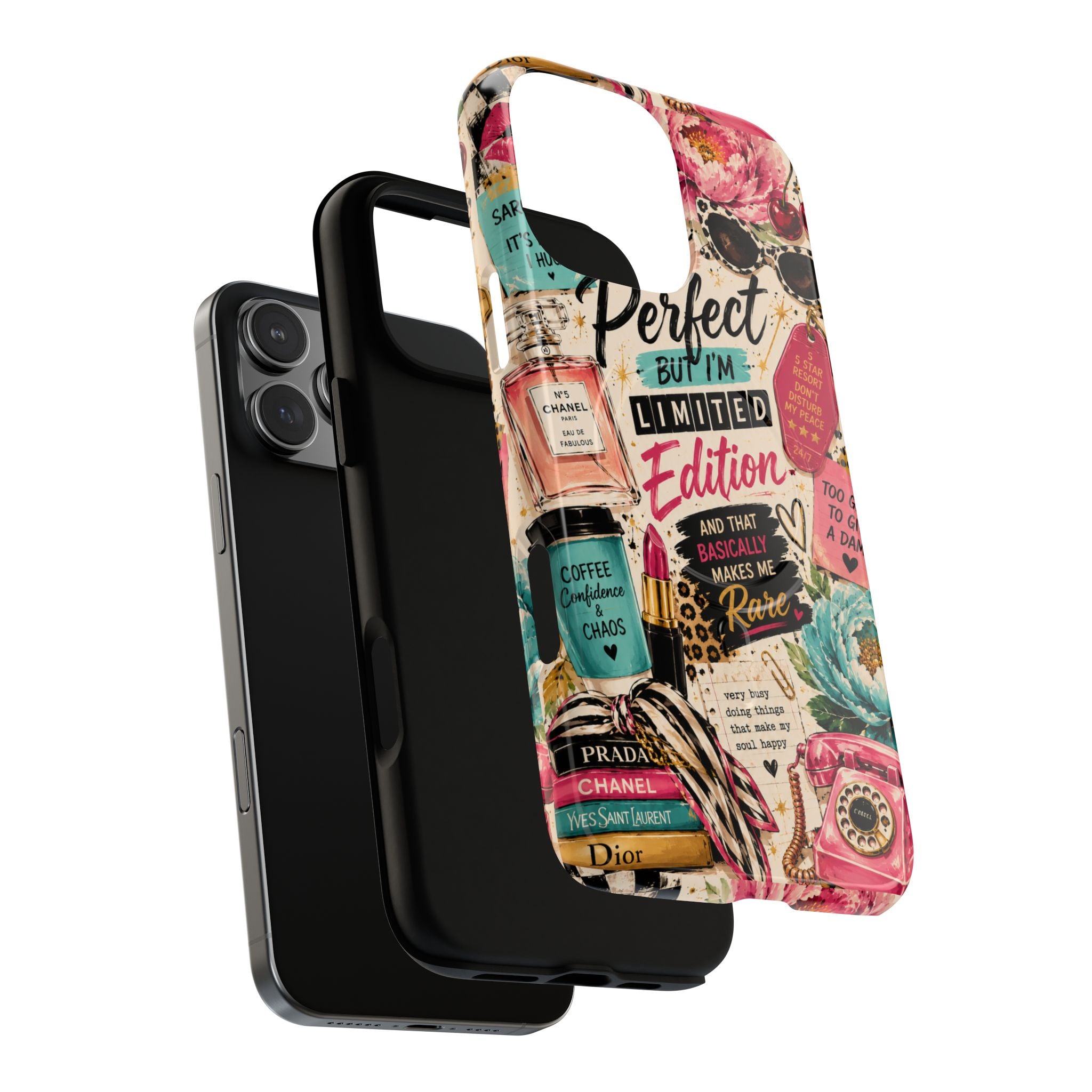 Perfect I'm Limited Edition phone case Tough Magnetic Case has Retro Funny Women's Gift Chic Pink Vintage iPhone & Samsung