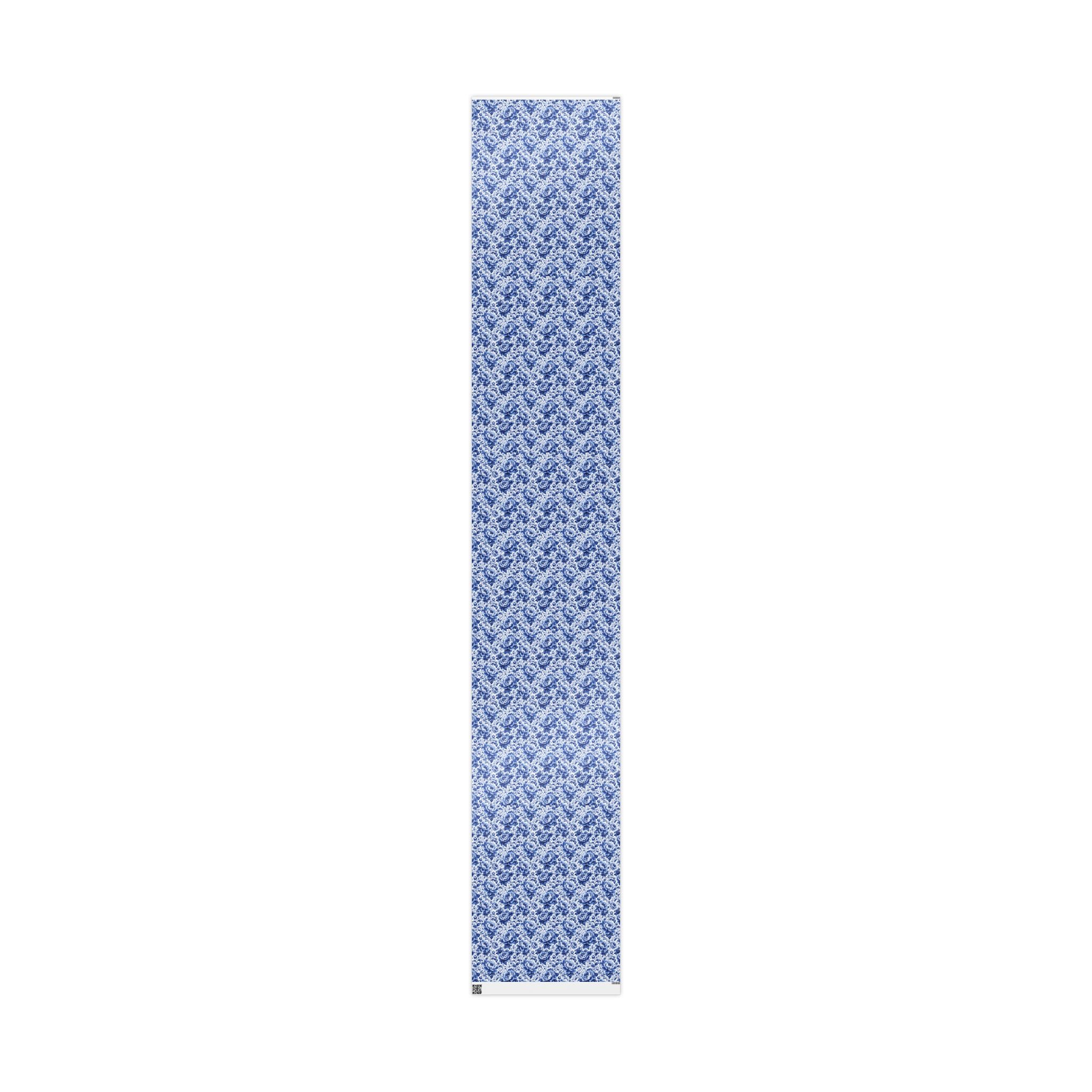 Blue & White Chinoiserie Peony Floral Luxury Gift Wrapping Paper Elegant Gift Wrap for Weddings & Holidays