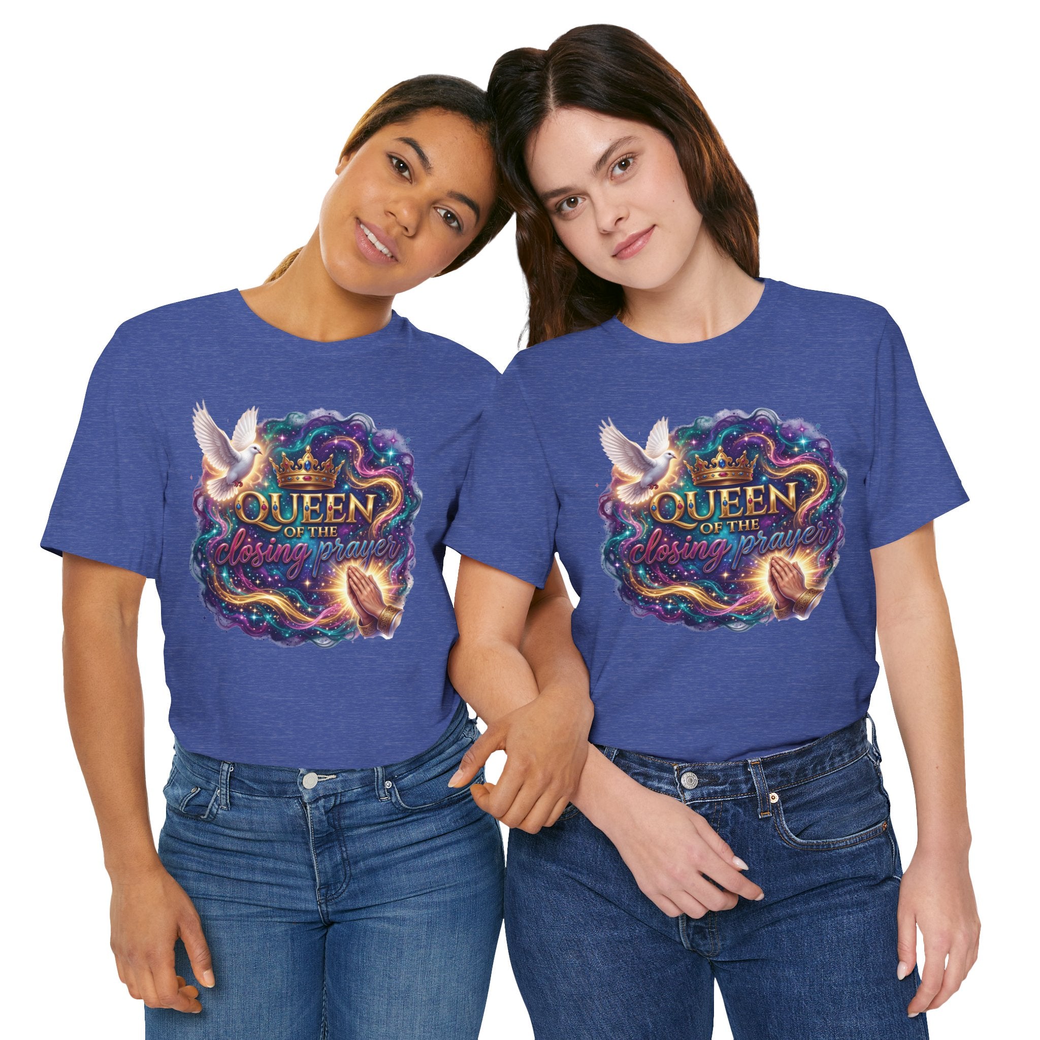 Queen of the Closing Prayer Christian T-Shirt | Funny Church Shirt for Women | Faith-Based Graphic Tee