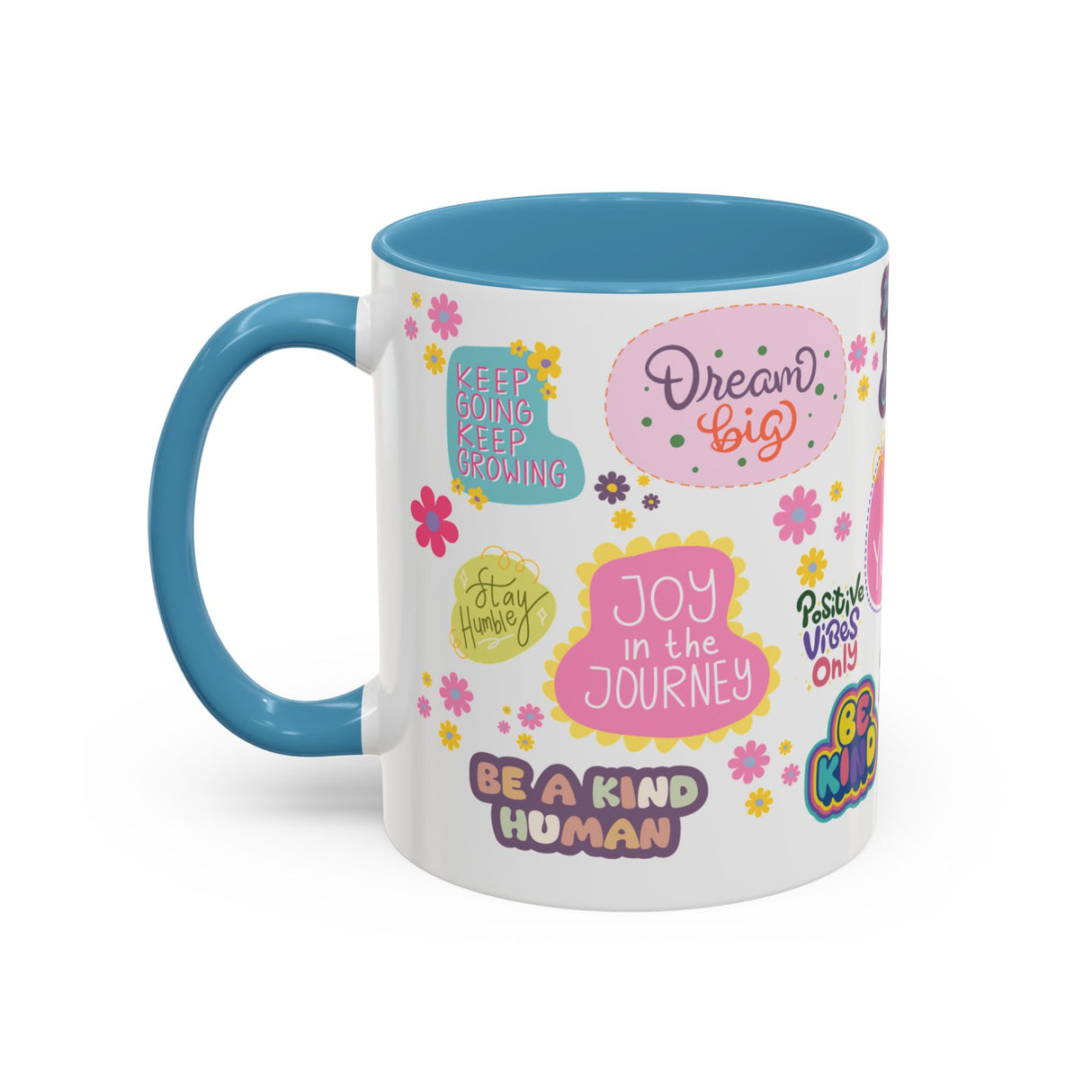 Good Vibes Only Coffee Mug 11 & 15 oz Ceramic Inspirational Cup, Positive Affirmation Gift for Mom, Teacher & Coworker | Morning Motivation Mother's Day, or Cozy Spring Mornings