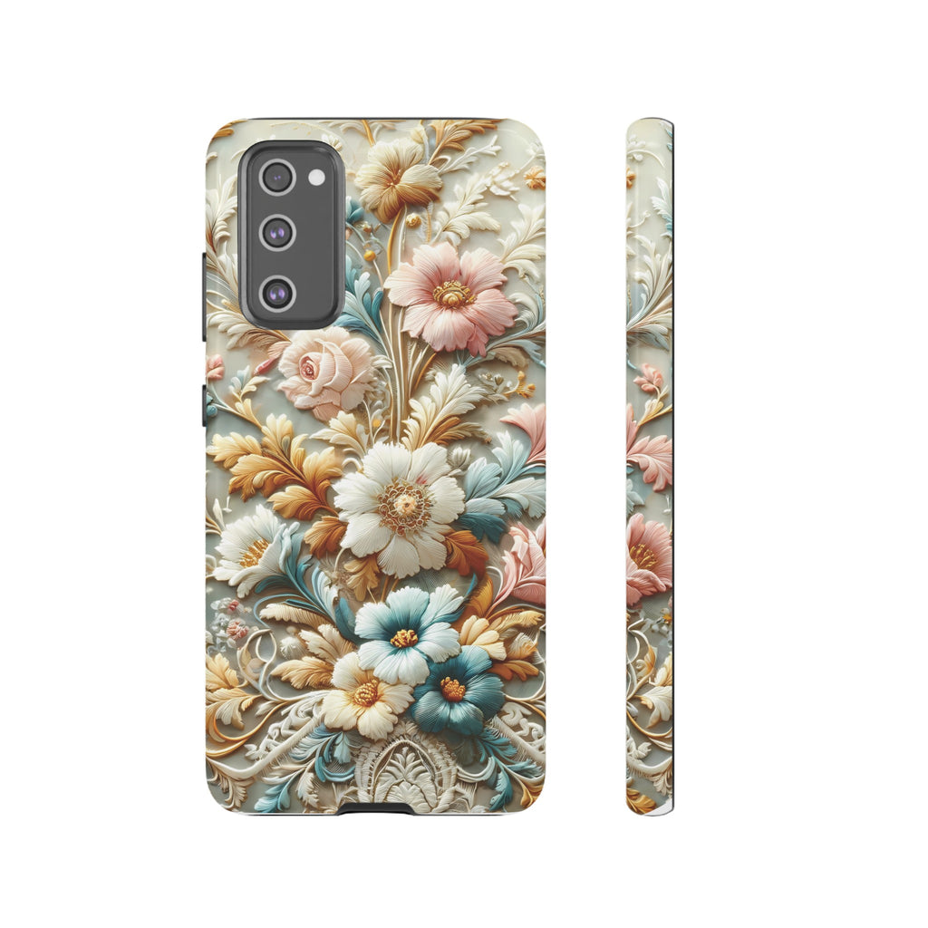 3D Elegant Faux Flowers Phone Case Stylish & Durable for iPhone Samsung Gift iPhone 15, 14, 13 Samsung Pixel Gift for Mom Accessory Gift for Her