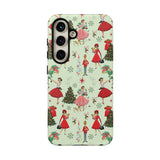 1950s Vintage Phone Case - Retro Christmas Design | Unique Holiday Protection for Your Device | Stylish & Durable Cover Gift for Her Phone 15, Samsung iPhone Samsung Accessory Gift for Her