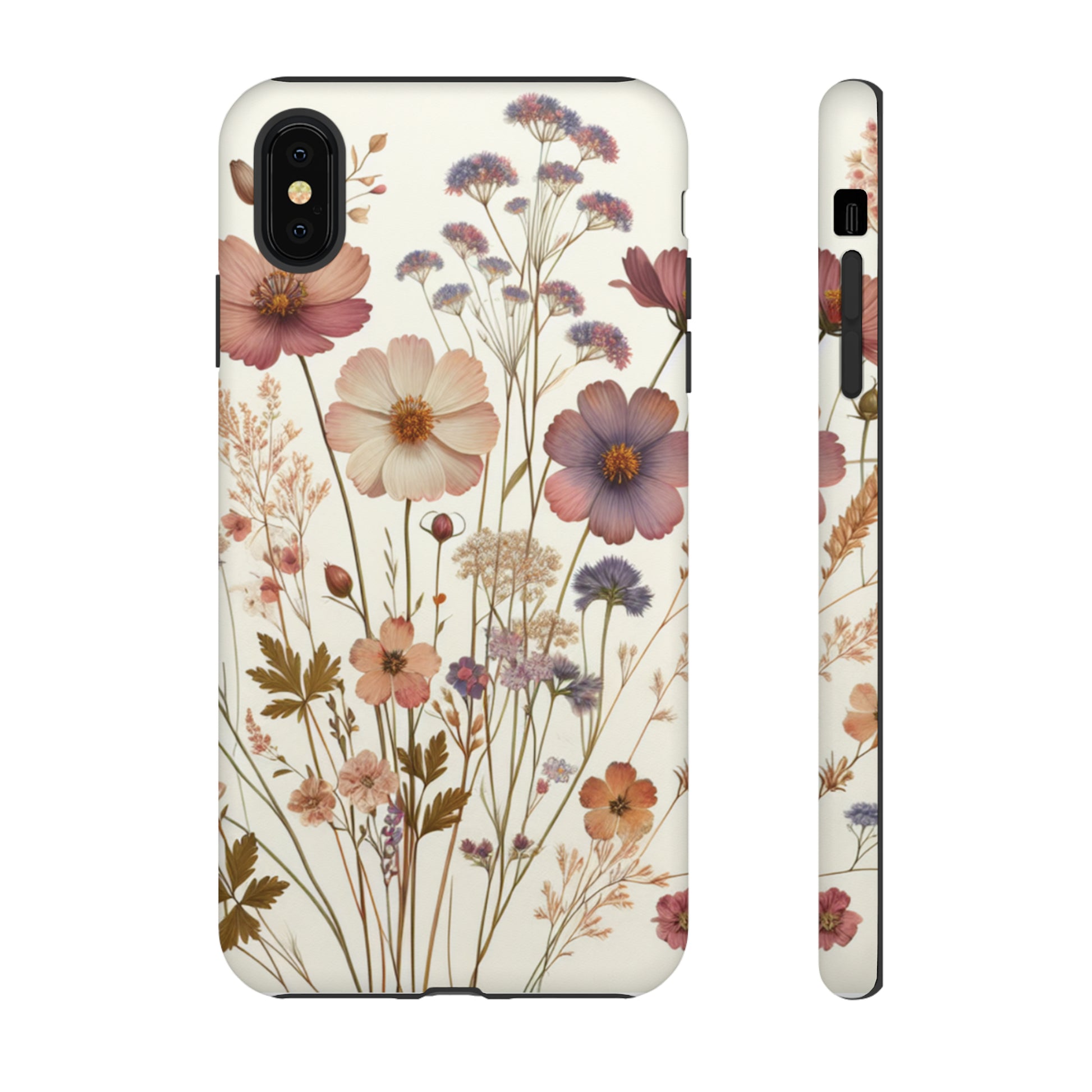 Wildflower Boho Luxury Phone Tough Case Floral Elegant Durable Stylish for Modern Devices iPhone 15, Samsung iPhone Samsung Accessory Gift for Her.