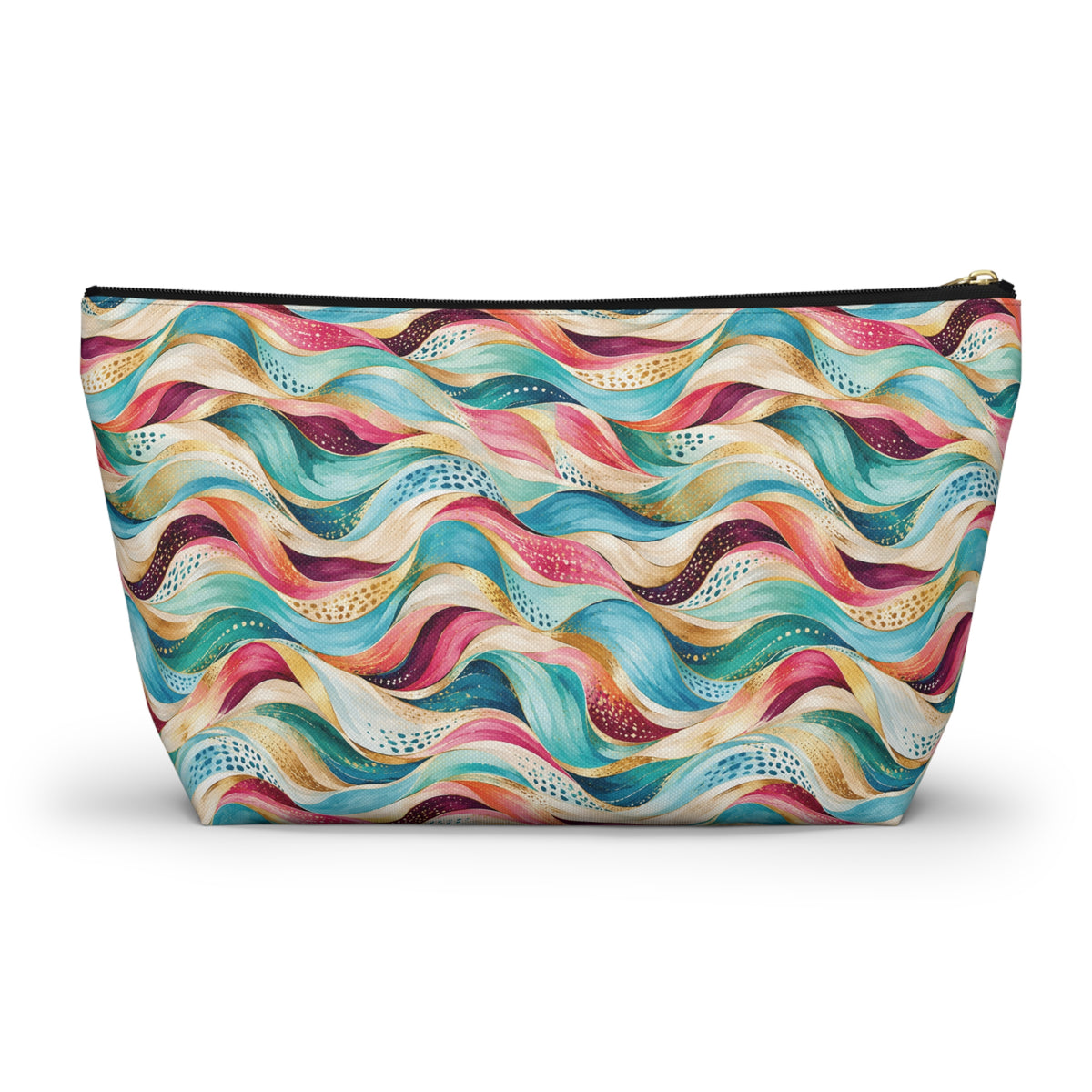 Wavy Rainbow Accessory Pouch – T-Bottom Cosmetic & Travel Organizer