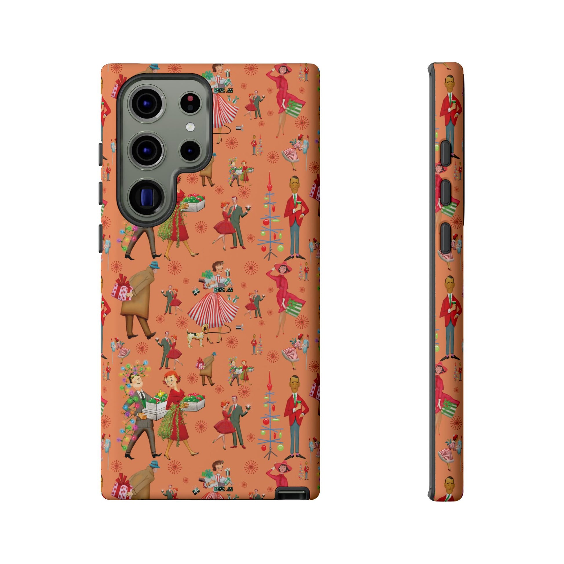 Retro Christmas 50s Phone Case Unique Holiday Protection for Your Device | Stylish & Durable Cover Gift for Her Phone 17, 16, 15, Samsung iPhone Accessory Gift for Her