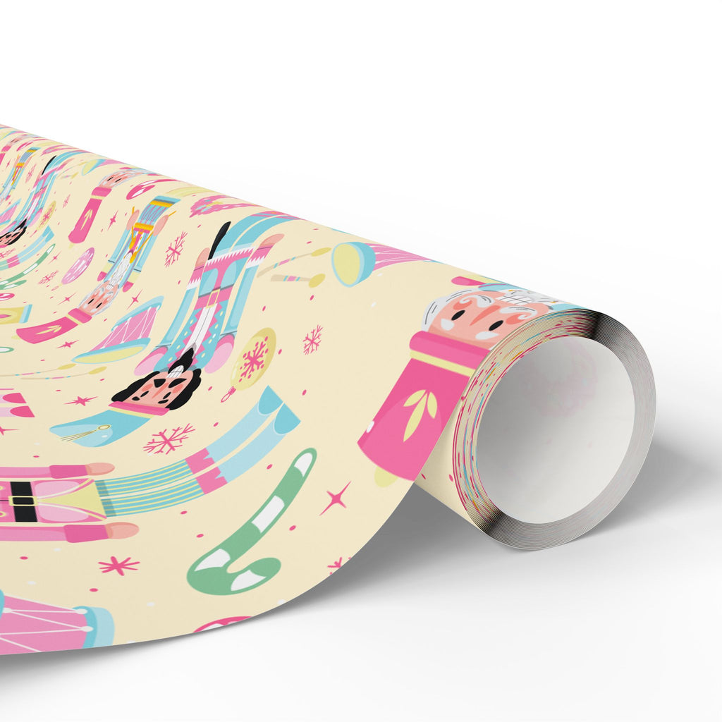 Yellow Festive Nutcracker Wrapping Paper | Vibrant Holiday Gift Wrap with Classic Nutcracker Design | Perfect for Christmas Presents Gifts Moms