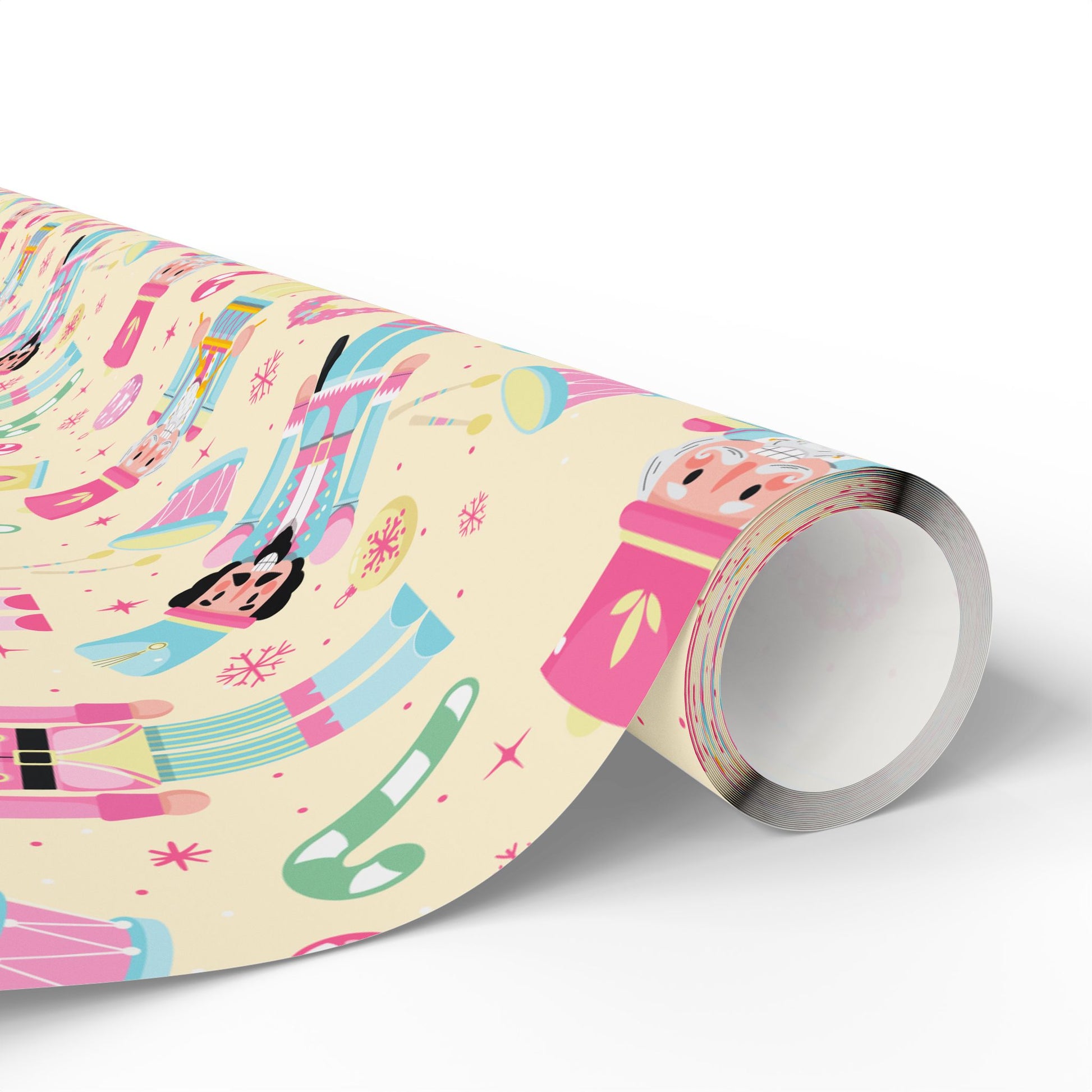 Yellow Festive Nutcracker Wrapping Paper | Vibrant Holiday Gift Wrap with Classic Nutcracker Design | Perfect for Christmas Presents Gifts Moms