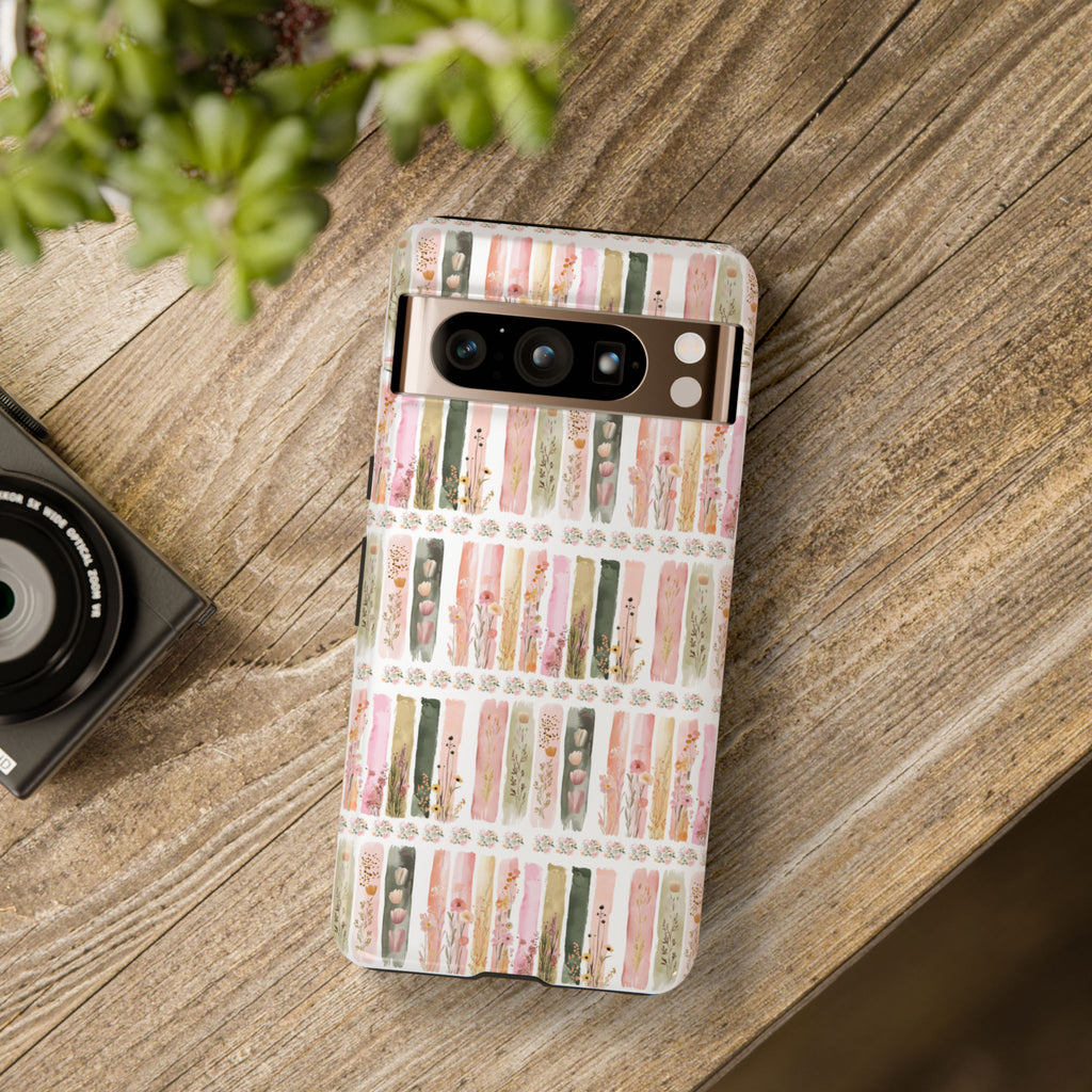 Pastel Brushstroke Floral Phone Case Soft Illusion Flower Design, Aesthetic Protective Cover, Feminine Style, Cute Gift for Her, Fits Most Models