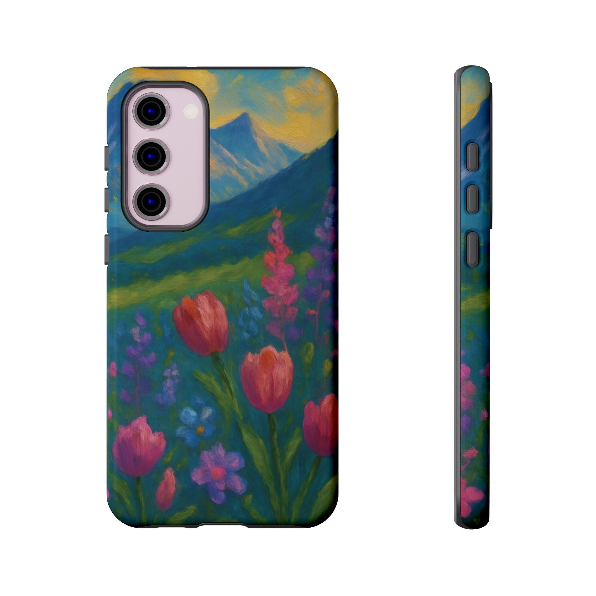 Mountains Wildflowers Phone Case | Vibrant Botanical Floral Design | Nature-Inspired Protective Cover for iPhone & Samsung | Trendy Aesthetic Gift Idea