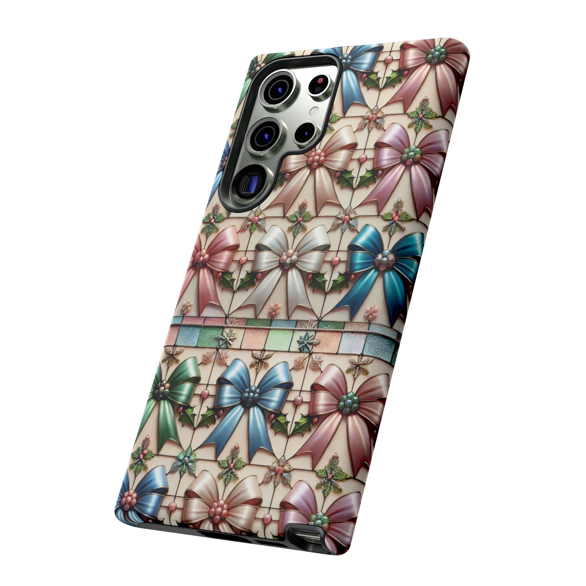 Coquette Bows Pastel Phone Case for iPhone 17 ,  15 14 13 12  21 23 Samsung, and Pixel | Stylish Protective Cover Gift for Her Perfect for Floral Lover