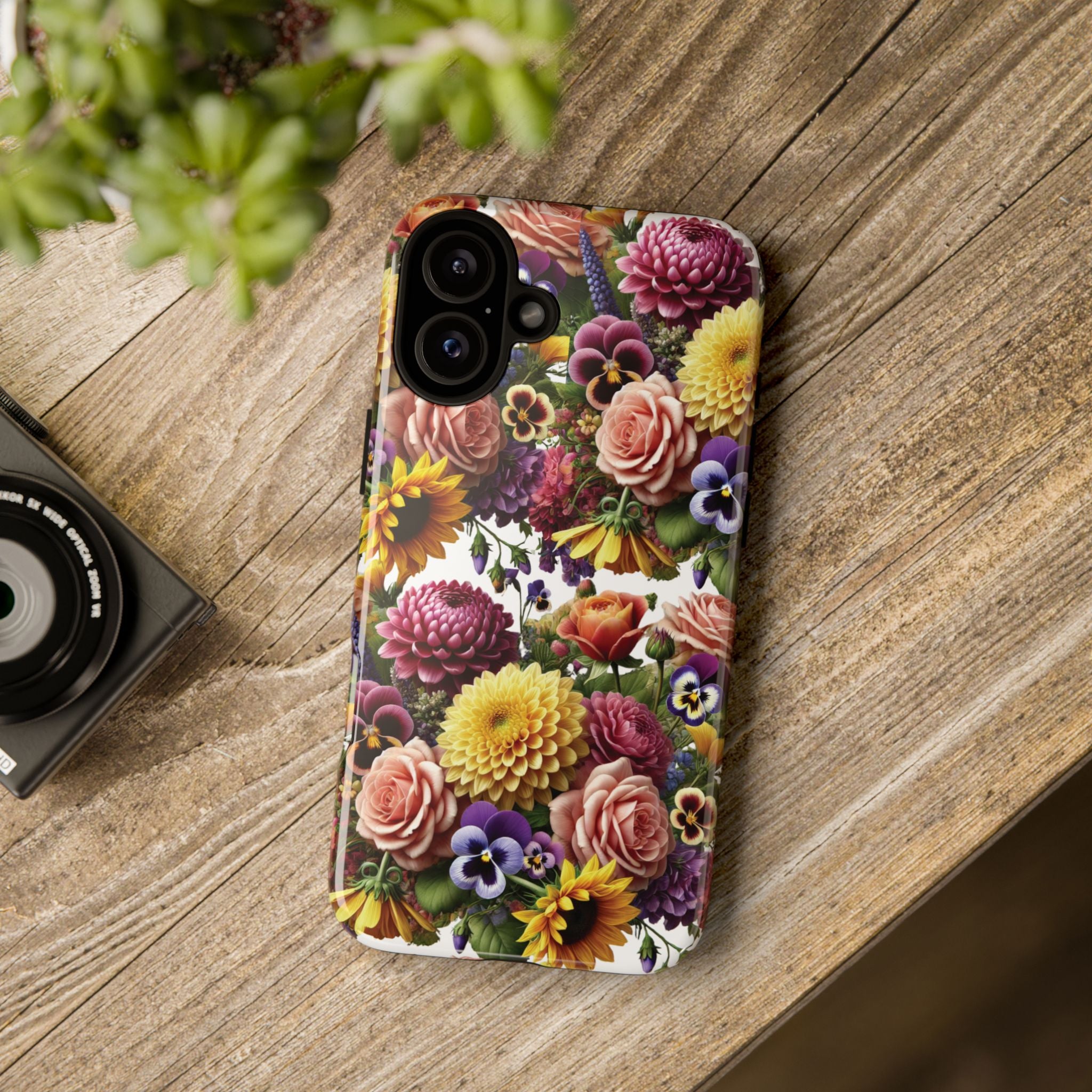 Floral Fall Phone Case for iPhone 16 15 14 13 12  21 23 Samsung, and Pixel | Stylish Protective Cover Gift for Her Perfect for Floral Lover