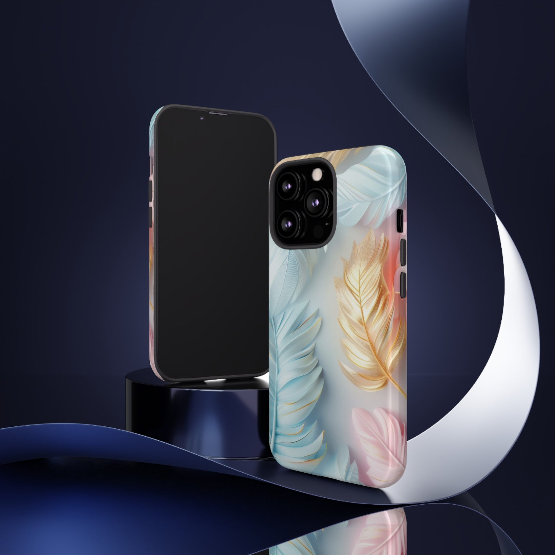 Pastel Feathers Protective Phone Case Gift for Her Phone 15, Samsung iPhone Samsung Gift for Her Case iPhone 15, Samsung iPhone Samsung Accessory Gift for Her