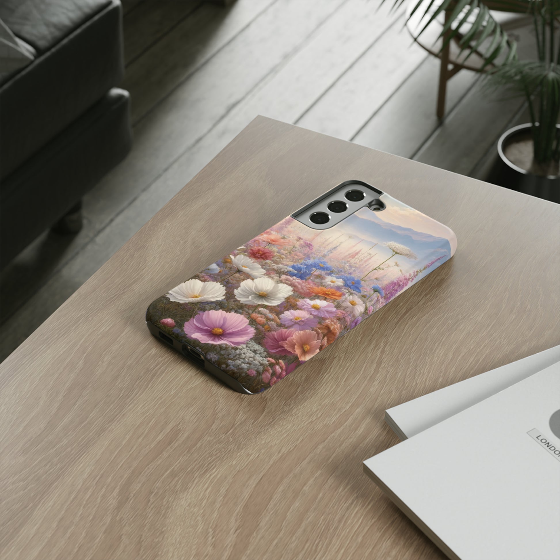 Phone Case Floral Boho Luxury Tough Case Floral Elegant Durable Stylish for Modern Devices iPhone 15, Samsung iPhone Samsung Accessory Gift for Her.