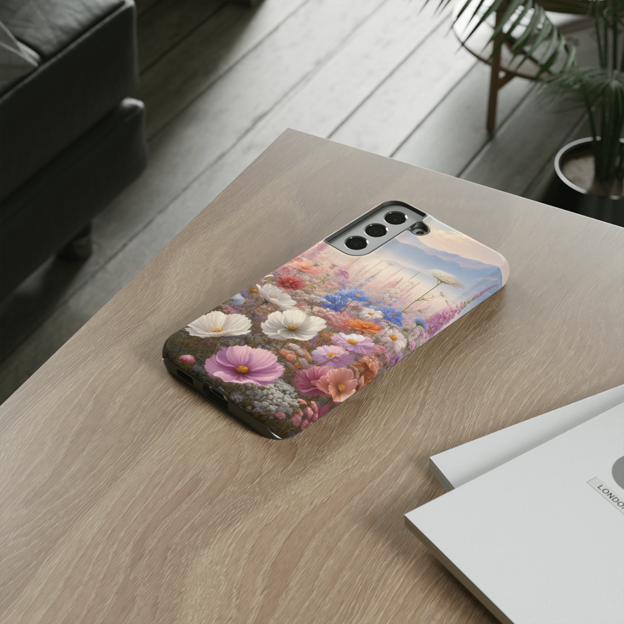 Phone Case Floral Boho Luxury Tough Case Floral Elegant Durable Stylish for Modern Devices iPhone 15, Samsung iPhone Samsung Accessory Gift for Her.